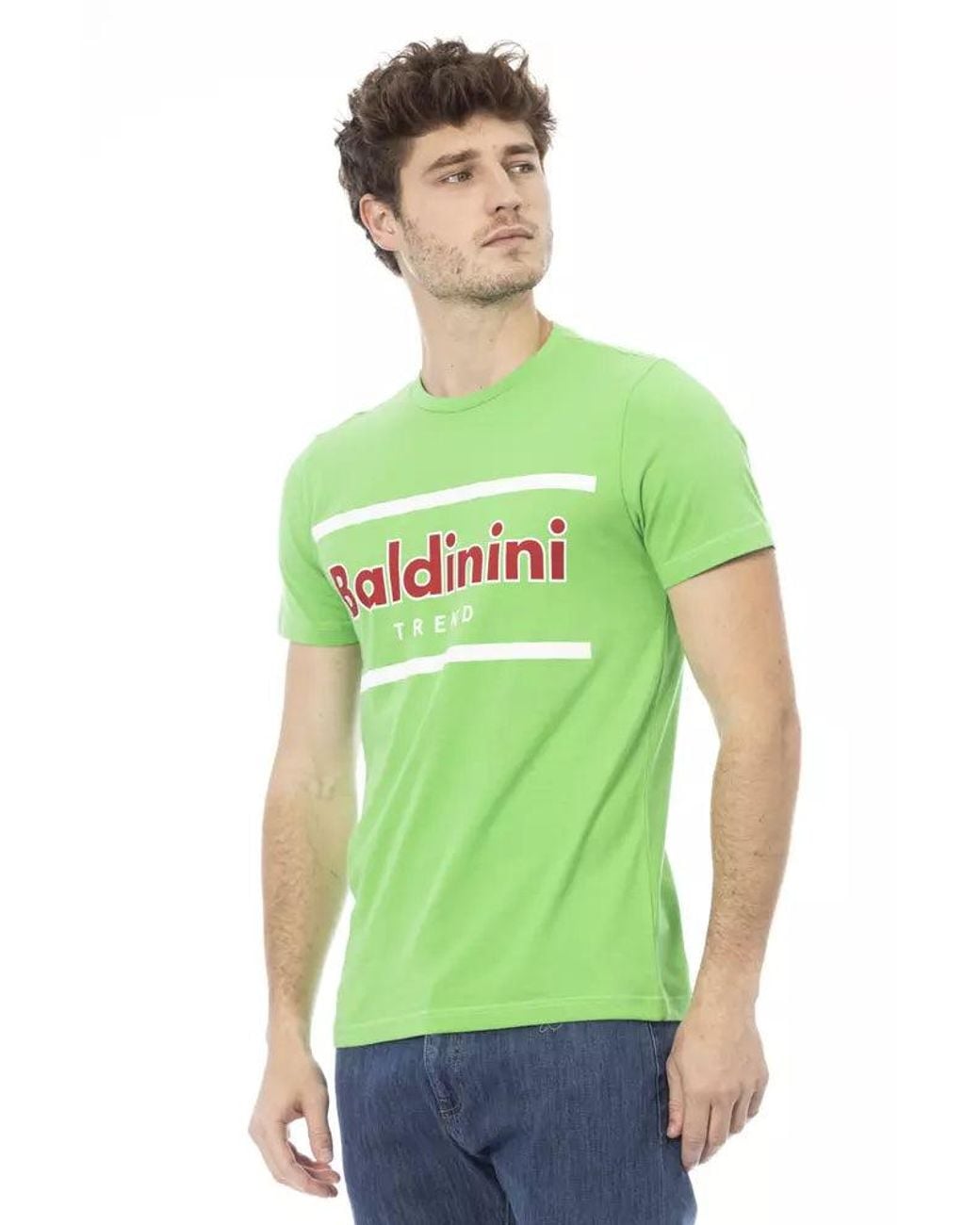 Baldinini Green Cotton T-Shirt for men