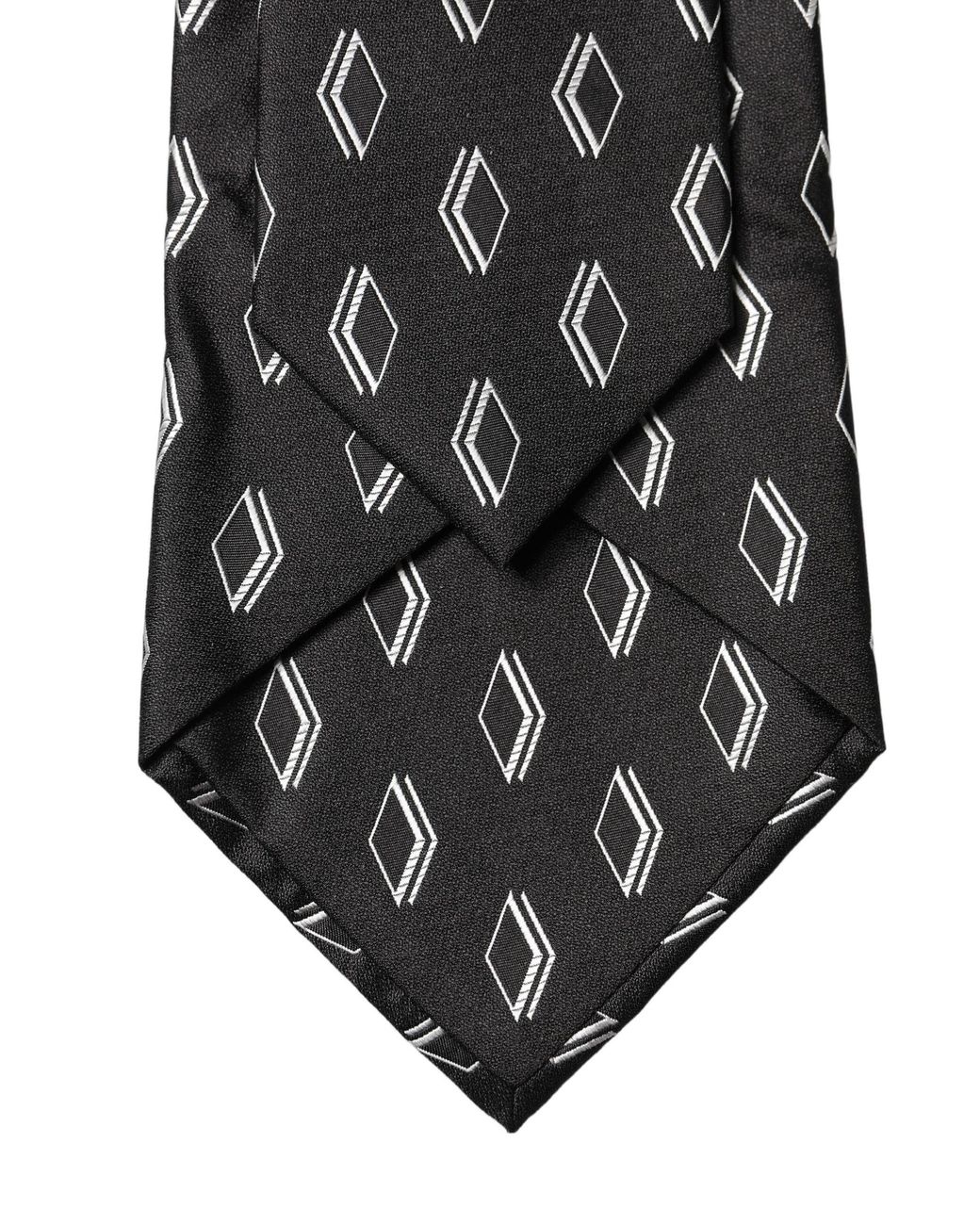 Dolce & Gabbana Black Patterned Silk Adjustable 'Sd Neckwomen's Tie