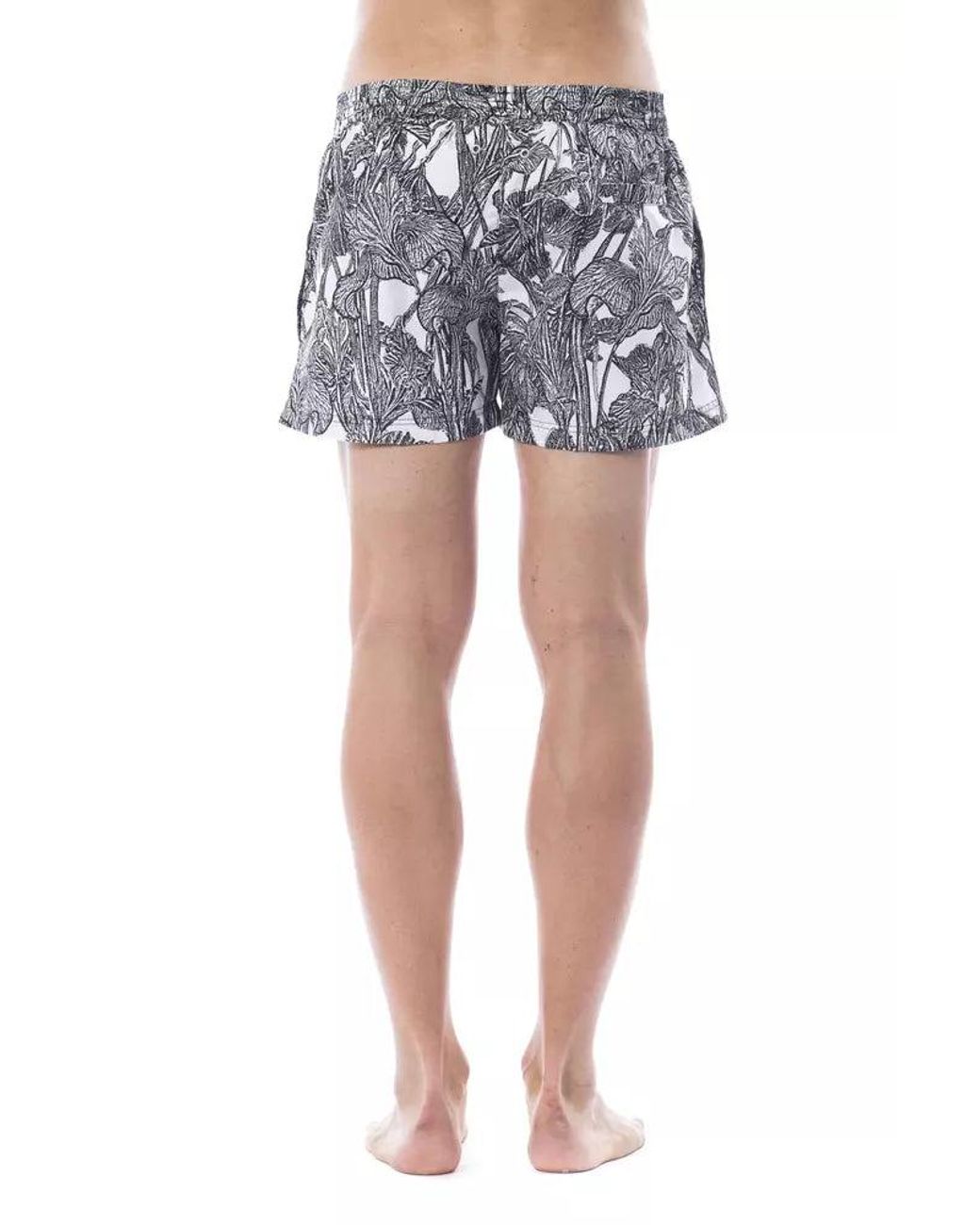 Roberto Cavalli Blue Chic Monochrome Printed Swimsuit for men