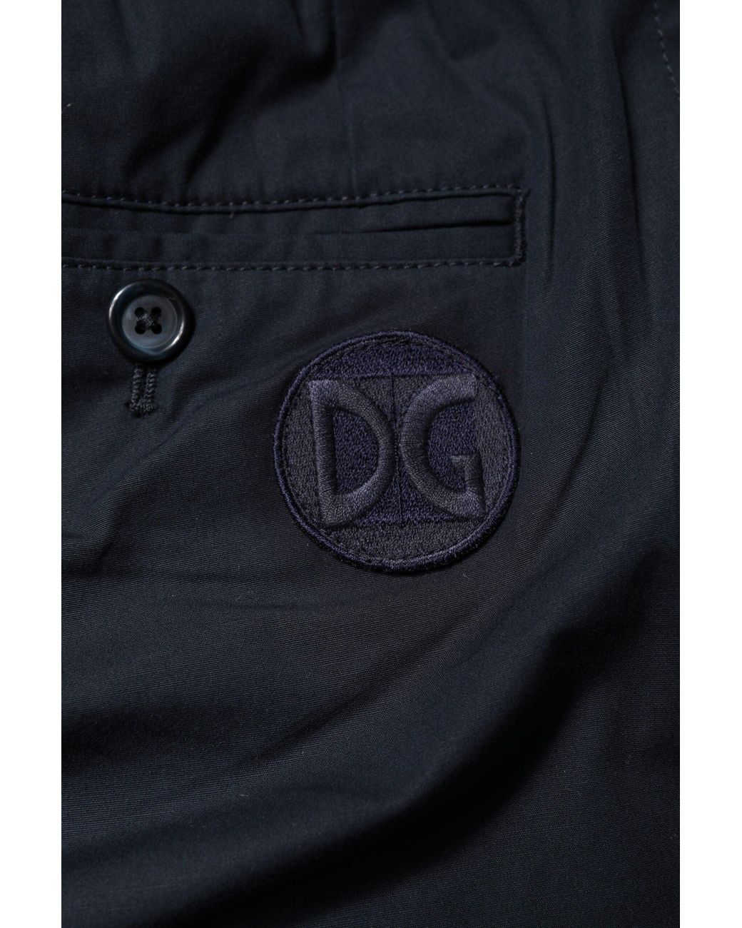 Dolce & Gabbana Blue Dark Cotton Bermuda Sweatmen's Shorts for men