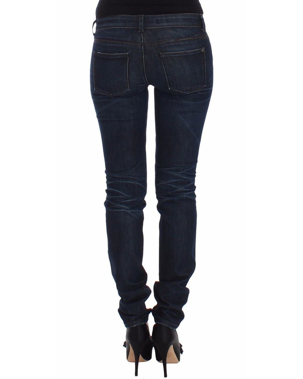 Ermanno Scervino Blue Chic Dark Skinny Jeans