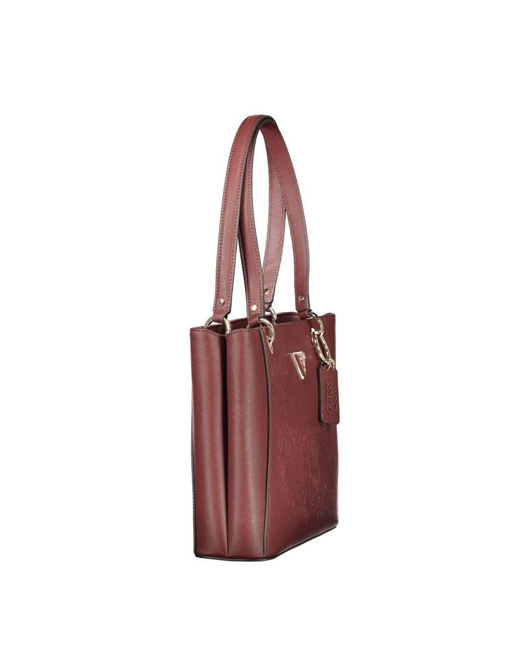 Guess Red Brown Polyethylene Handbag