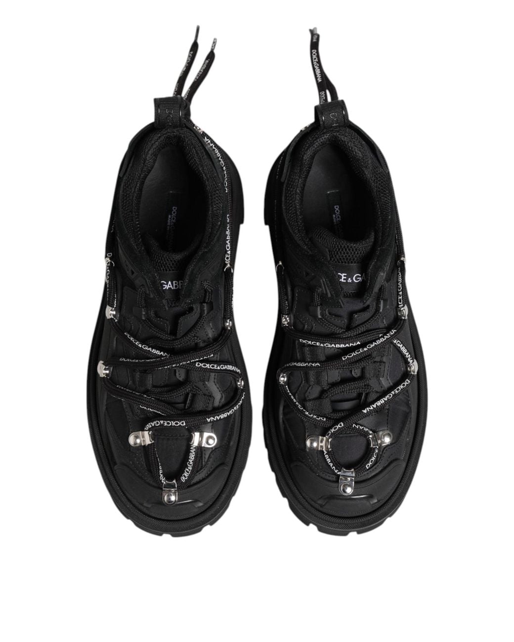 Dolce & Gabbana Black Lace-Up Boots for men