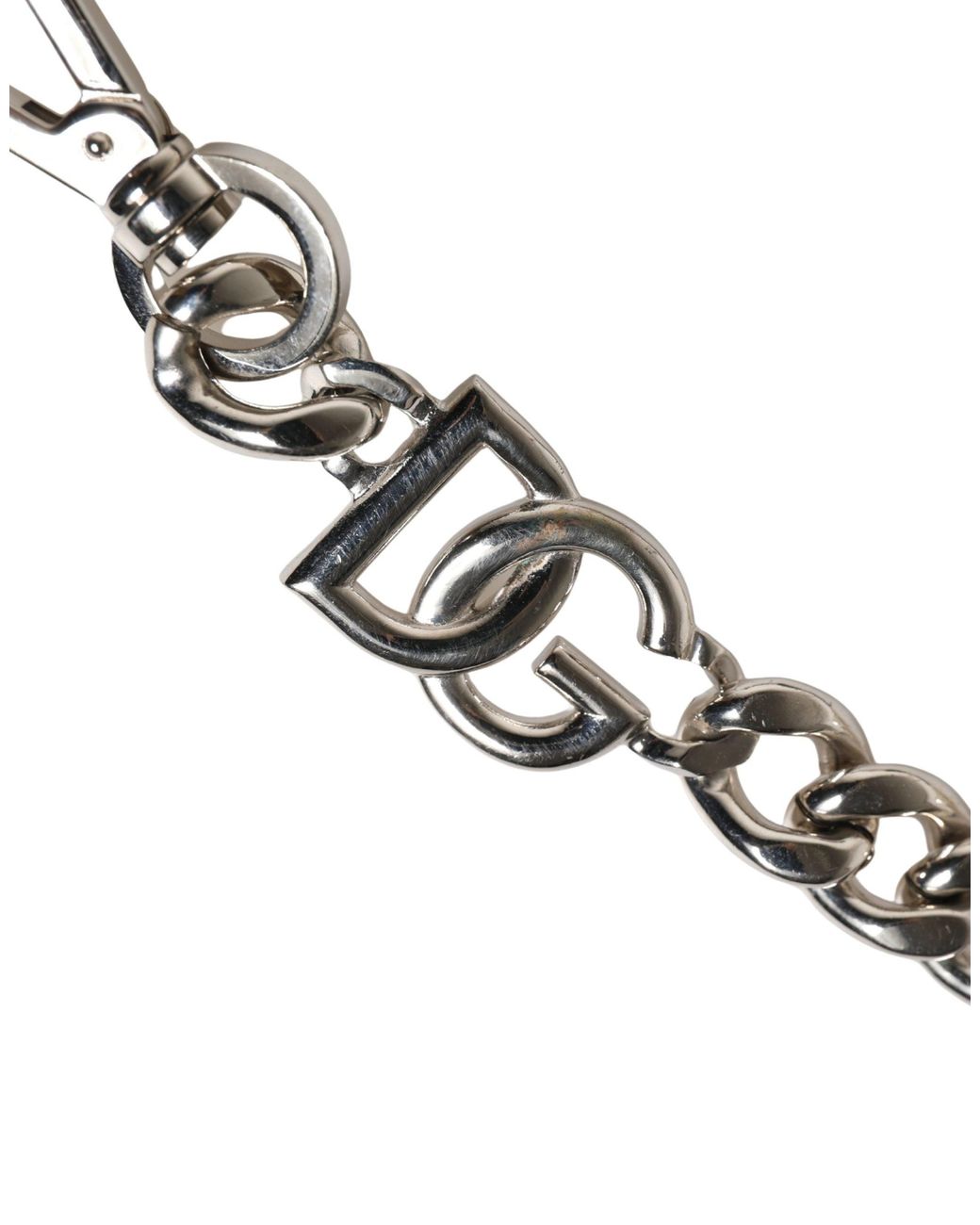 Dolce & Gabbana Black Leather Chain Bag Accessory Shoulder Strap