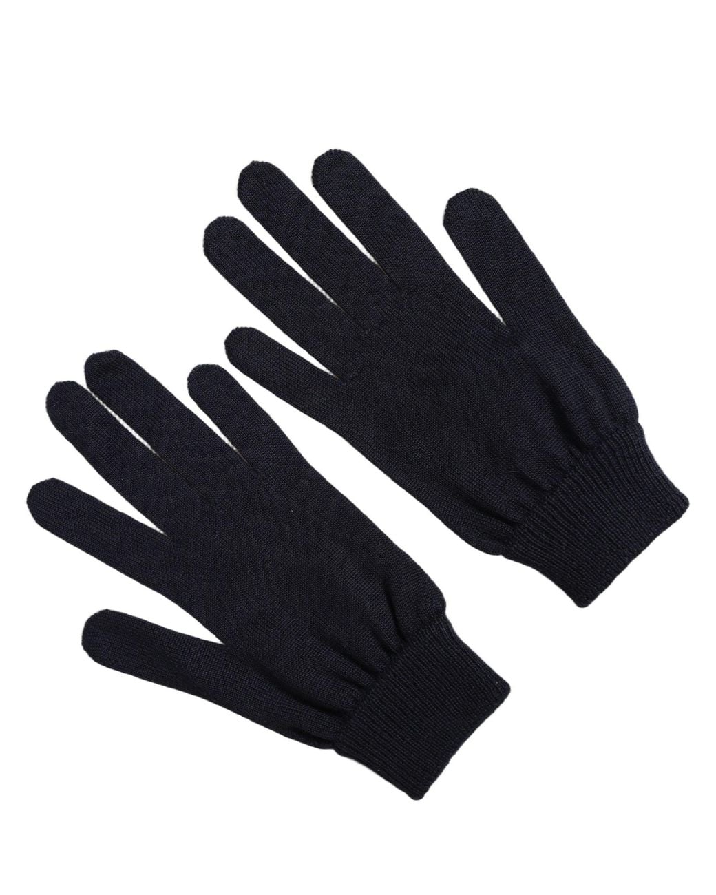 Dolce & Gabbana Blue Dark Cashmere Knitted Winter Gloves for men