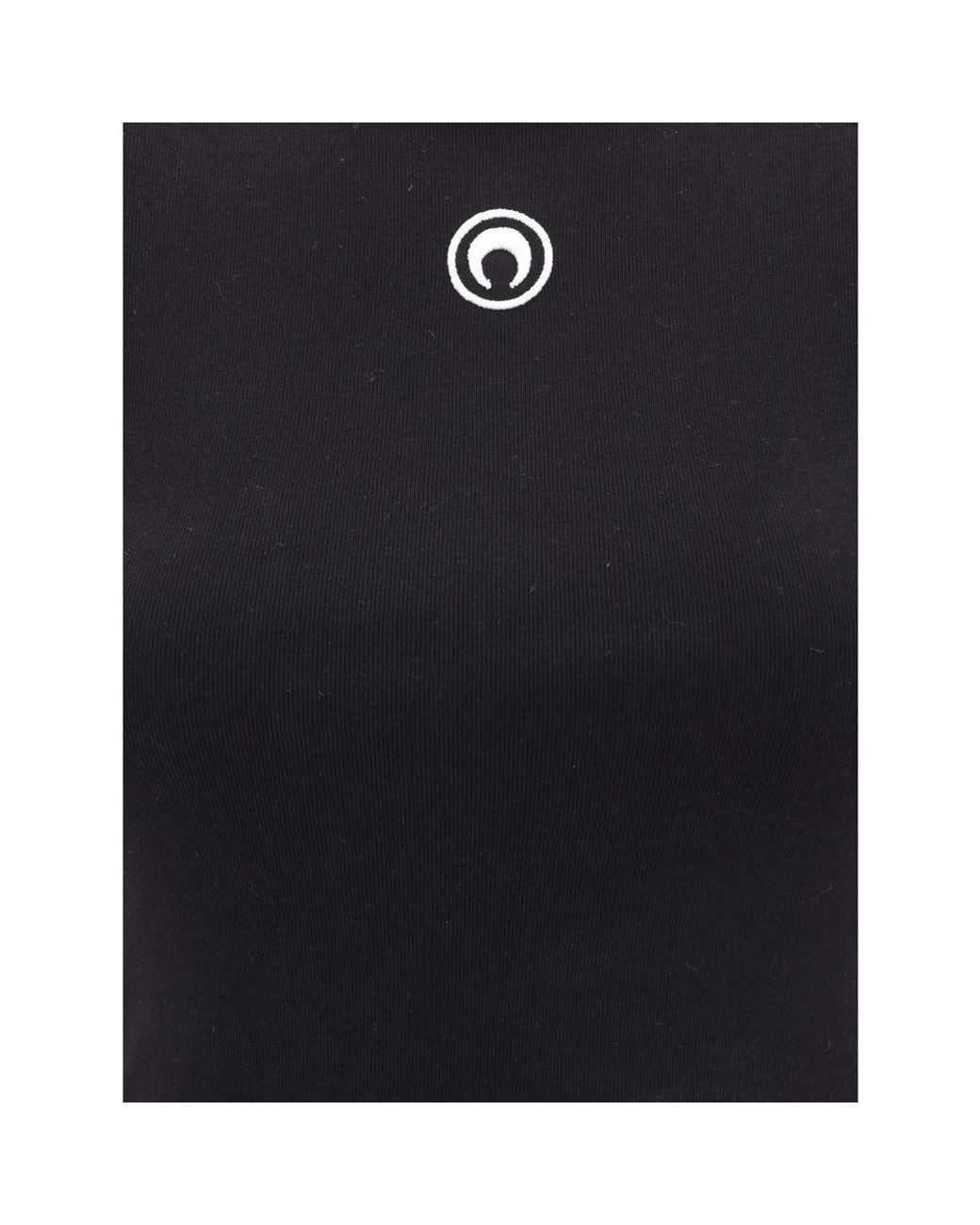 MARINE SERRE Black Logoed T