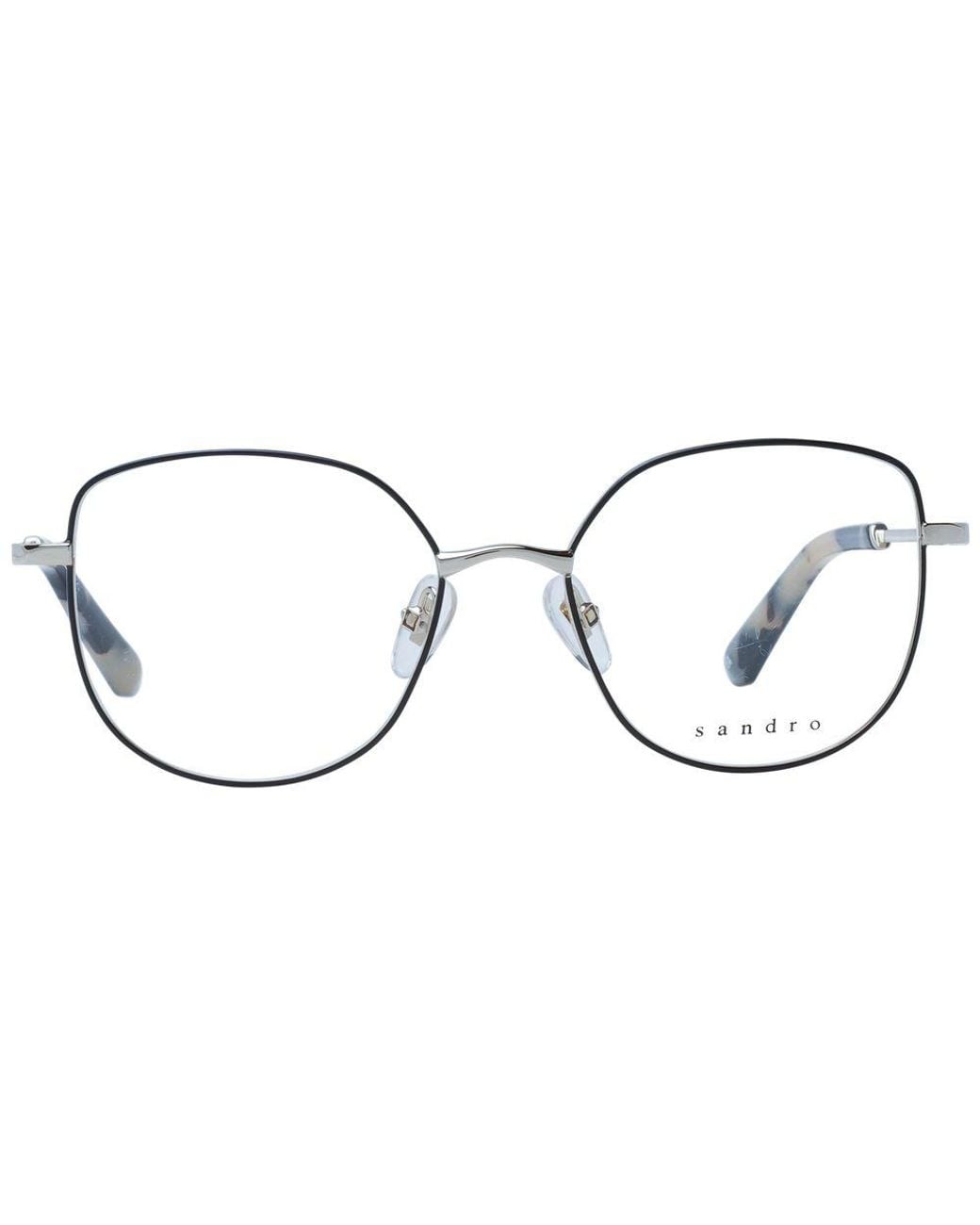 Sandro Metallic Black Metal Glasses (frames) for men