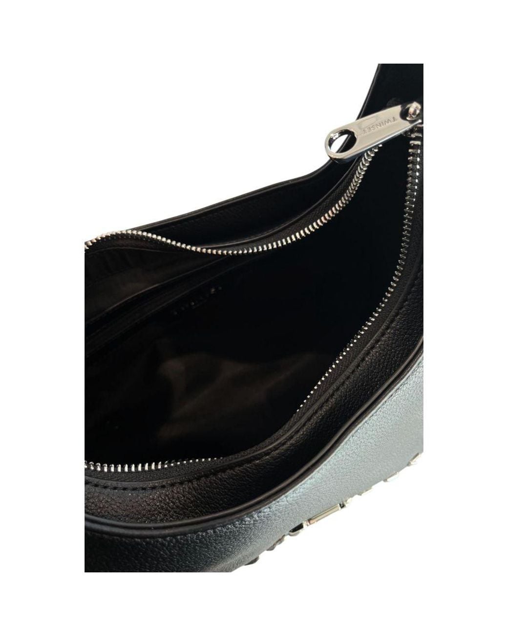 Twinset Blue Black Pu Shoulder Bag