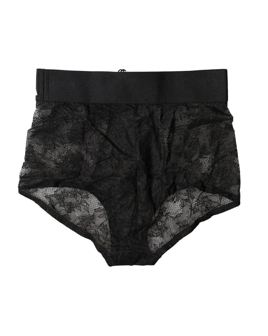Dolce & Gabbana Black Logo Girdle High Waist Panty Underwear Elastane Nylon Clothing
