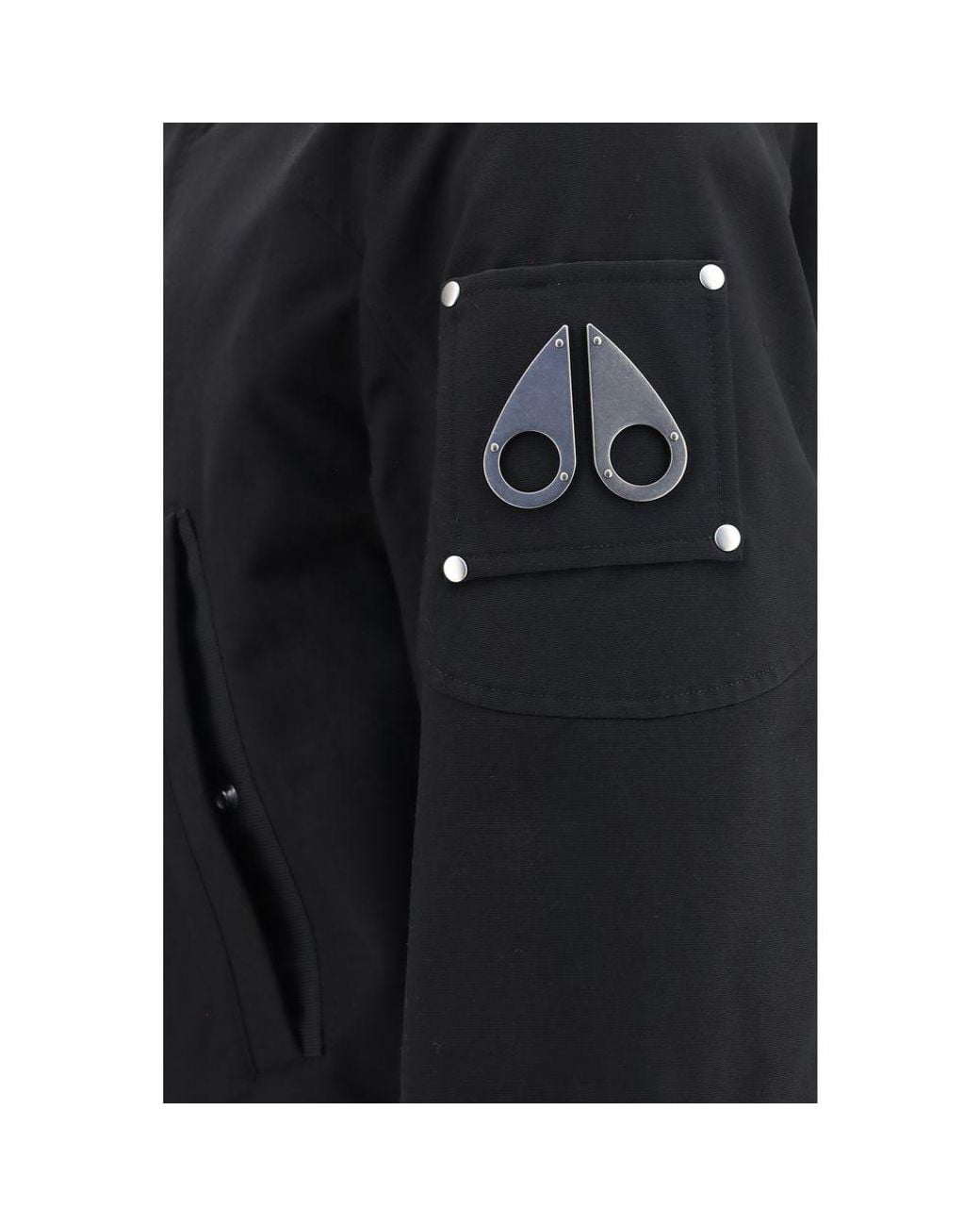 Moose Knuckles Black Cotton Coat for men