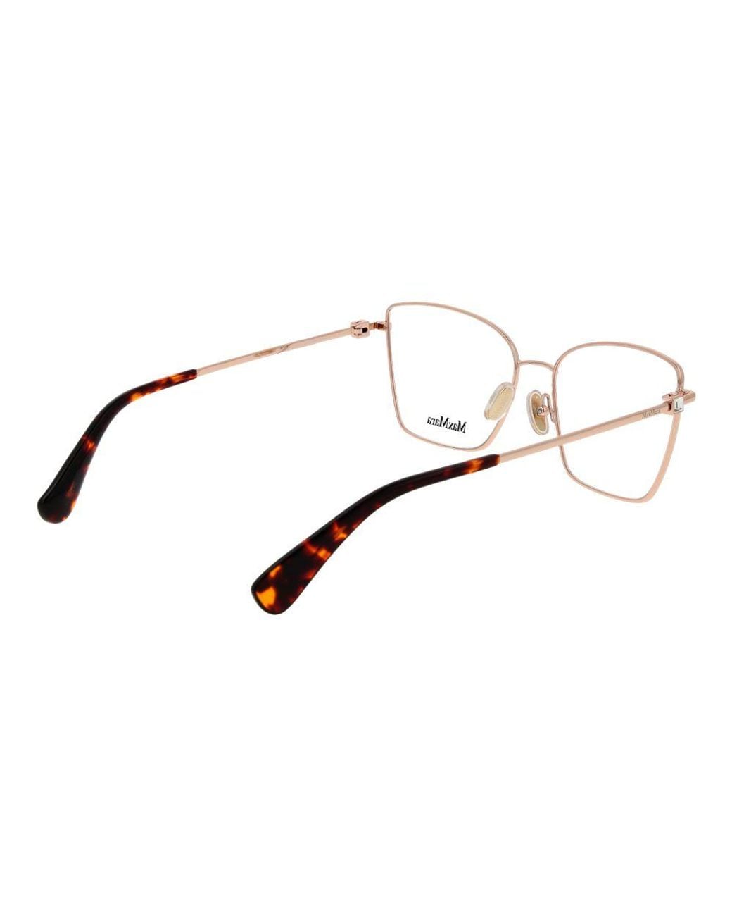 Max Mara Metallic Rose Gold Metal Glasses (frames)