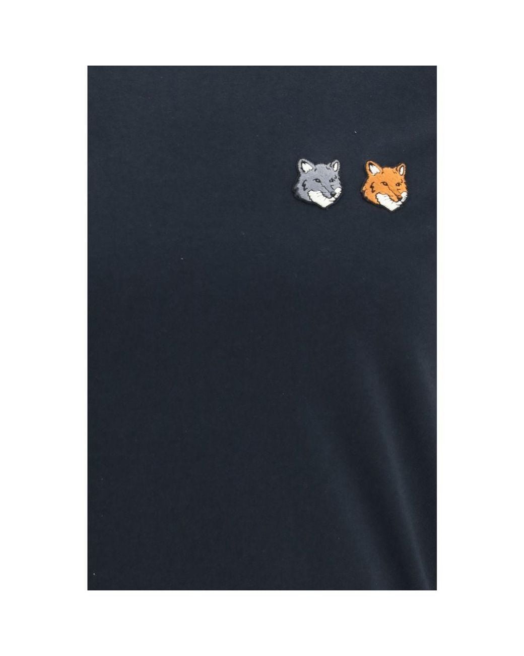 Maison Kitsuné Blue Gray Organic Cotton T for men