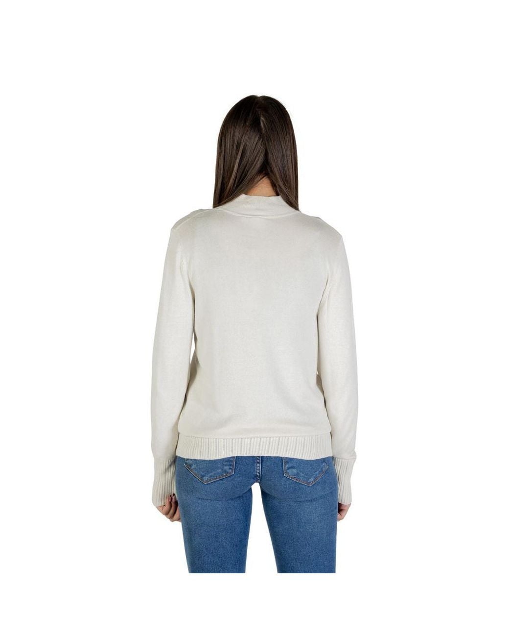 Ichi Gray Beige Viscose Turtleneck