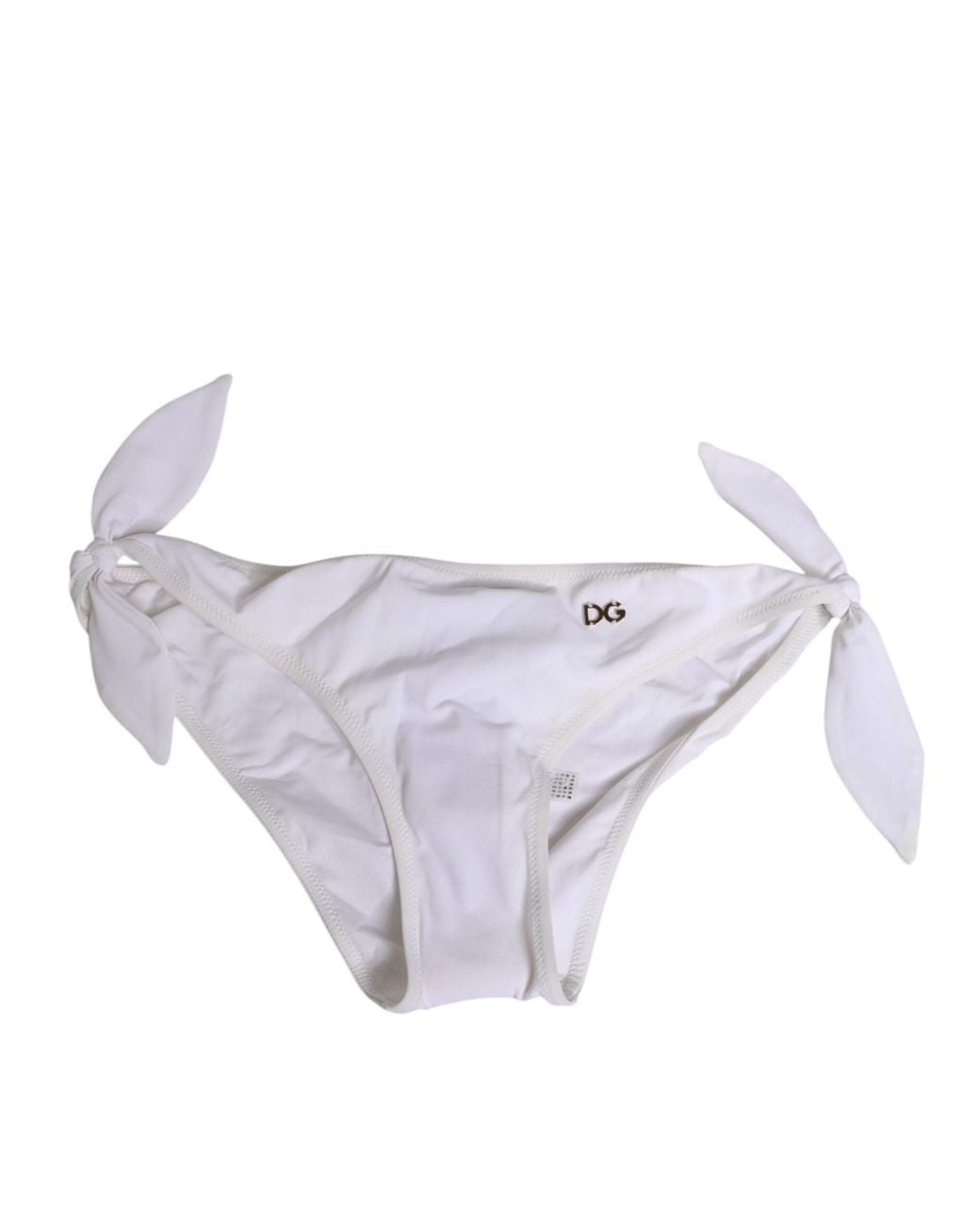 Dolce & Gabbana White Side Tie Logo Bikini Bottom Underwear Polyamide Clothing