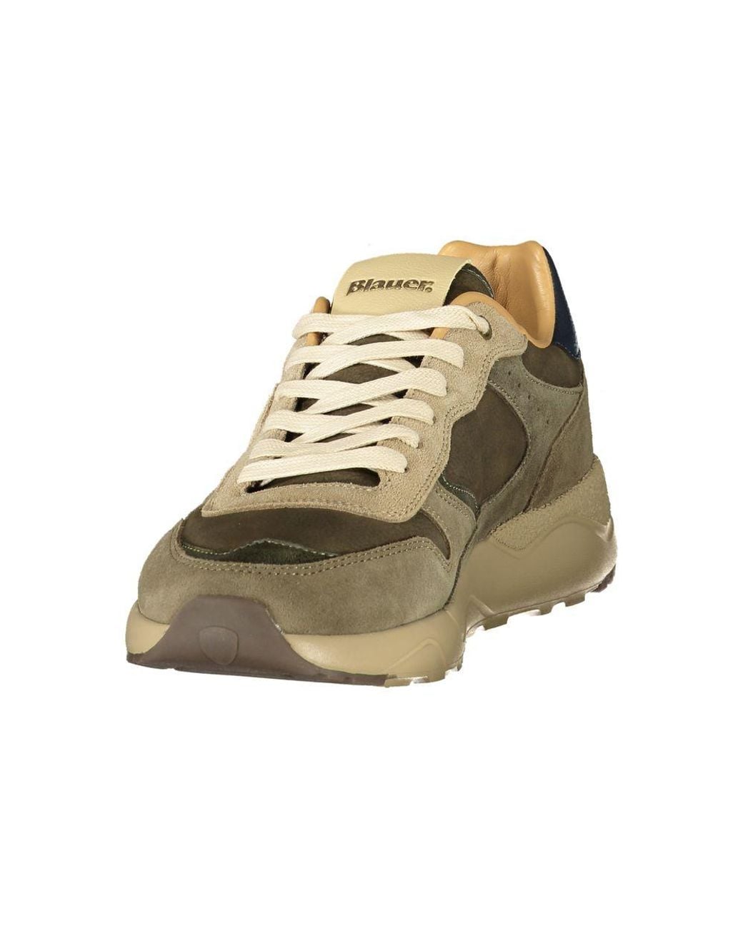 Blauer Green Polyester Athletic Sneakers for men