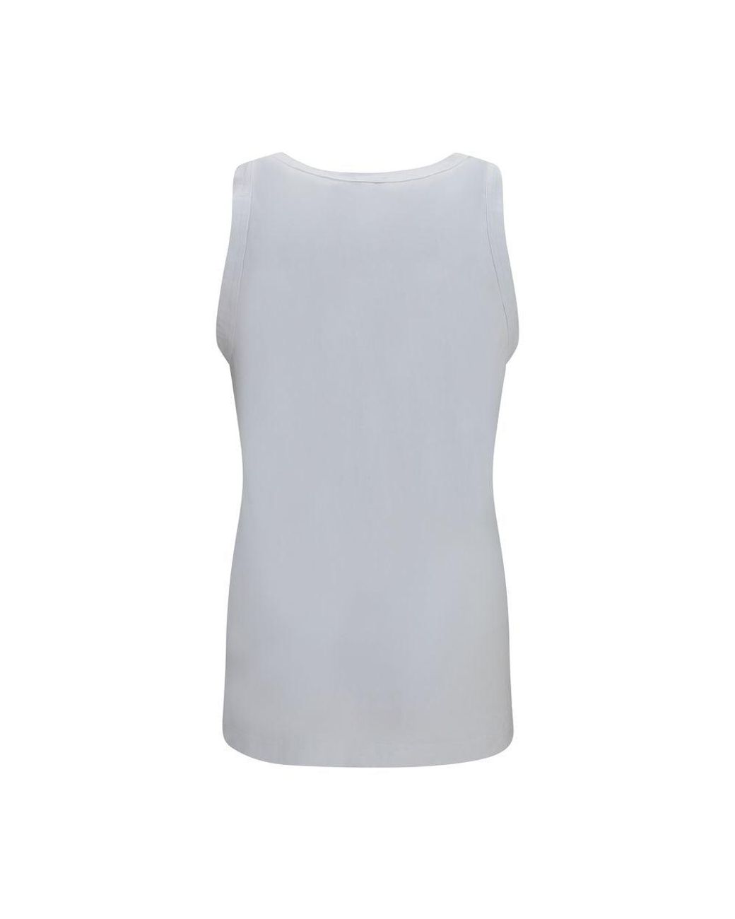 Dolce & Gabbana Gray White Cotton Top for men