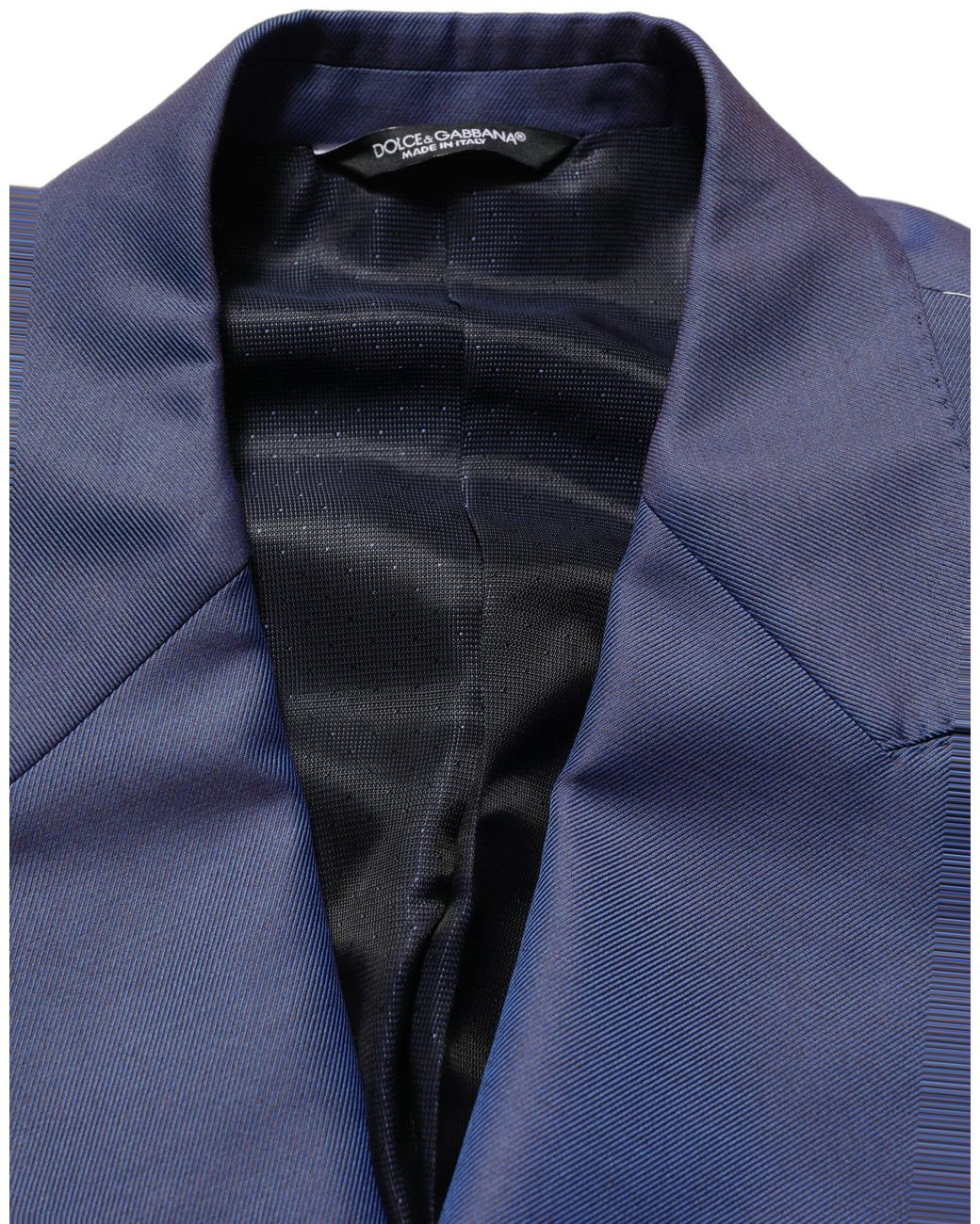 Dolce & Gabbana Blue Wool Double Breasted Men Blazer Jacket for men