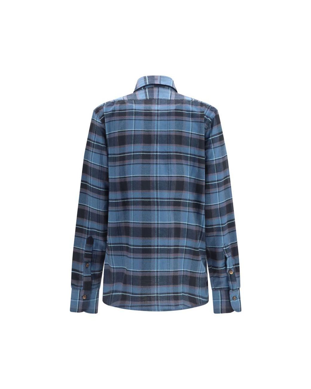 Deperlu Blue Cotton Shirt for men