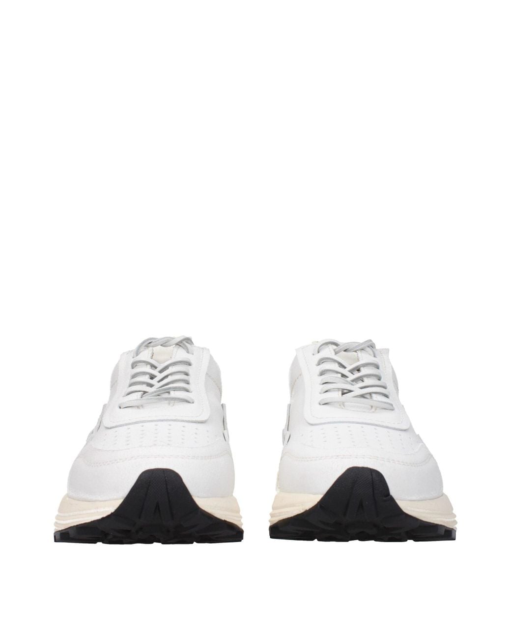 Buttero White Leather Sneakers for men
