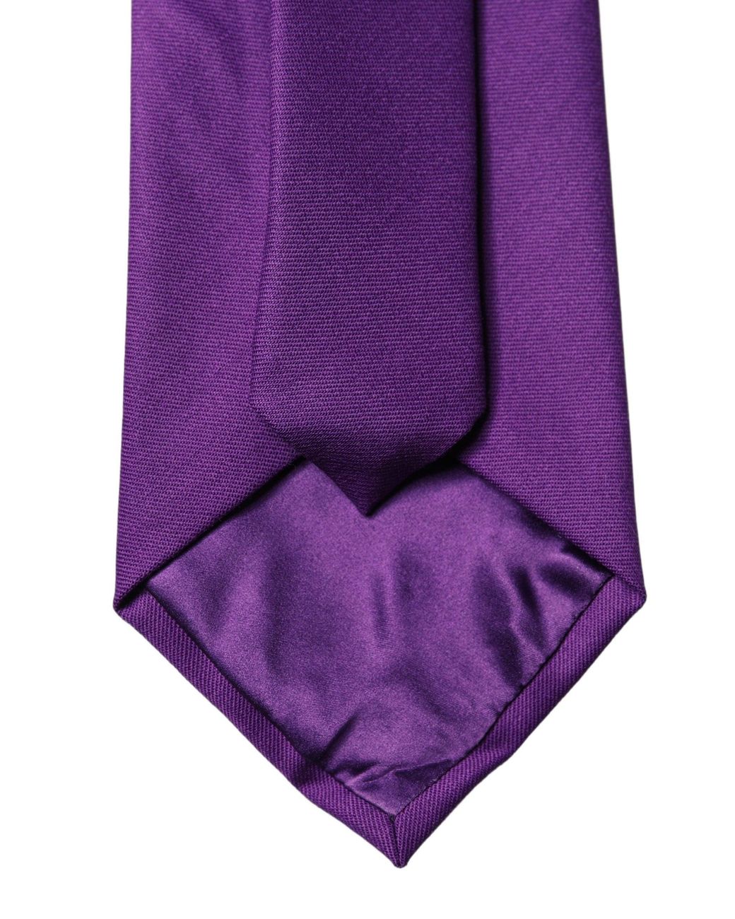 Dolce & Gabbana Purple Polyester Satin Adjustable Tied Necktie Tie Silk