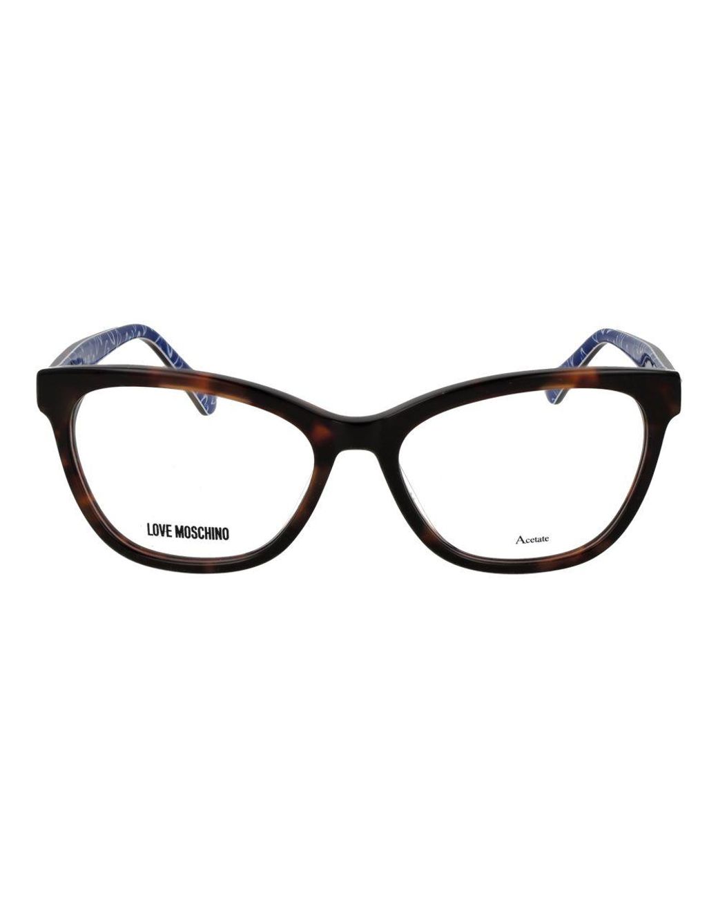 Love Moschino Black Brown Acetate Glasses (frames)
