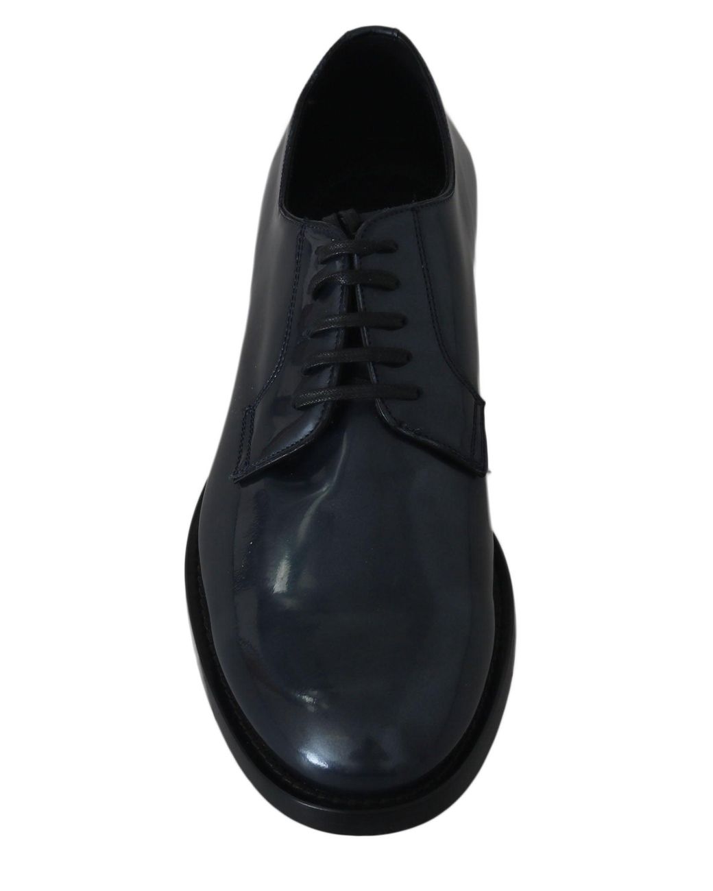 Dolce & Gabbana Black Elegant Leather Derby Dress Shoes for men