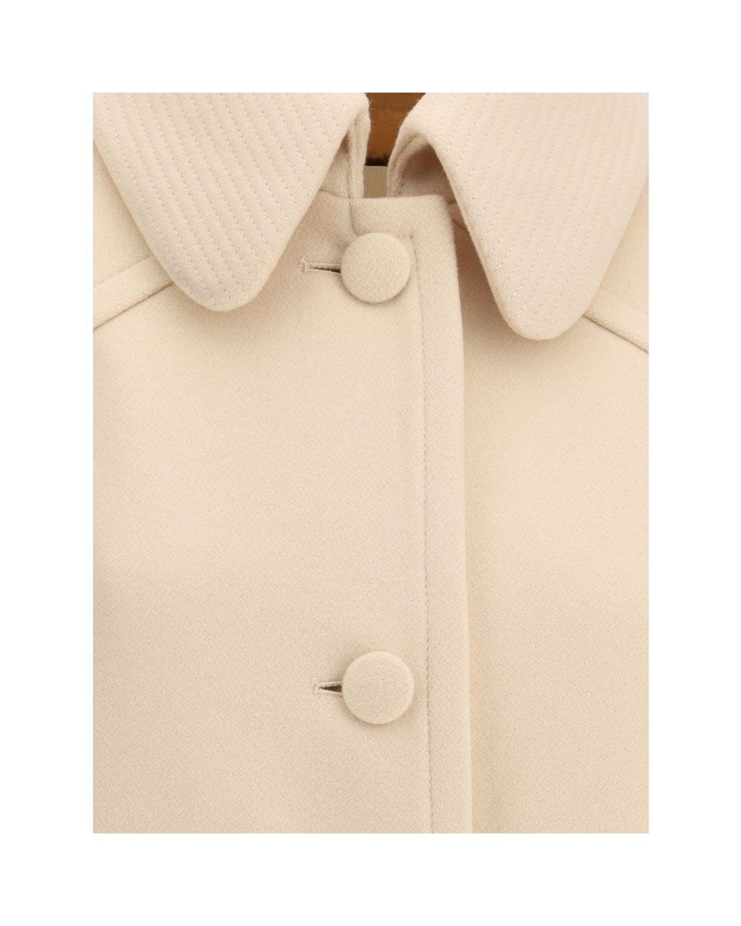 Valentino Natural Wool Drap Caban