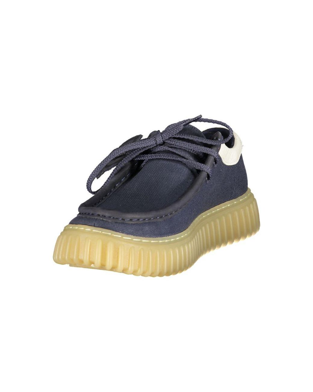 Clarks Blue Fabric Men's Shoe for men