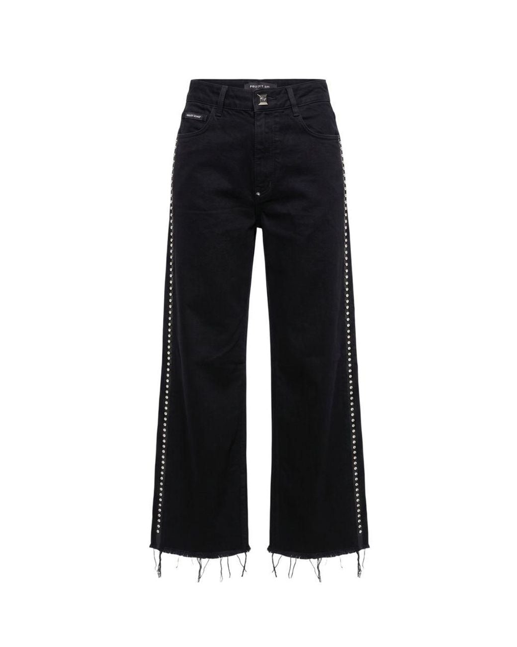 Philipp Plein Blue Black Cotton Pant
