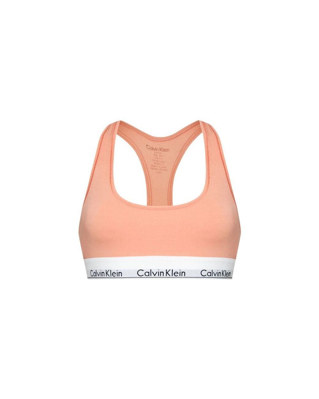 Calvin Klein Green Orange Cotton Bra
