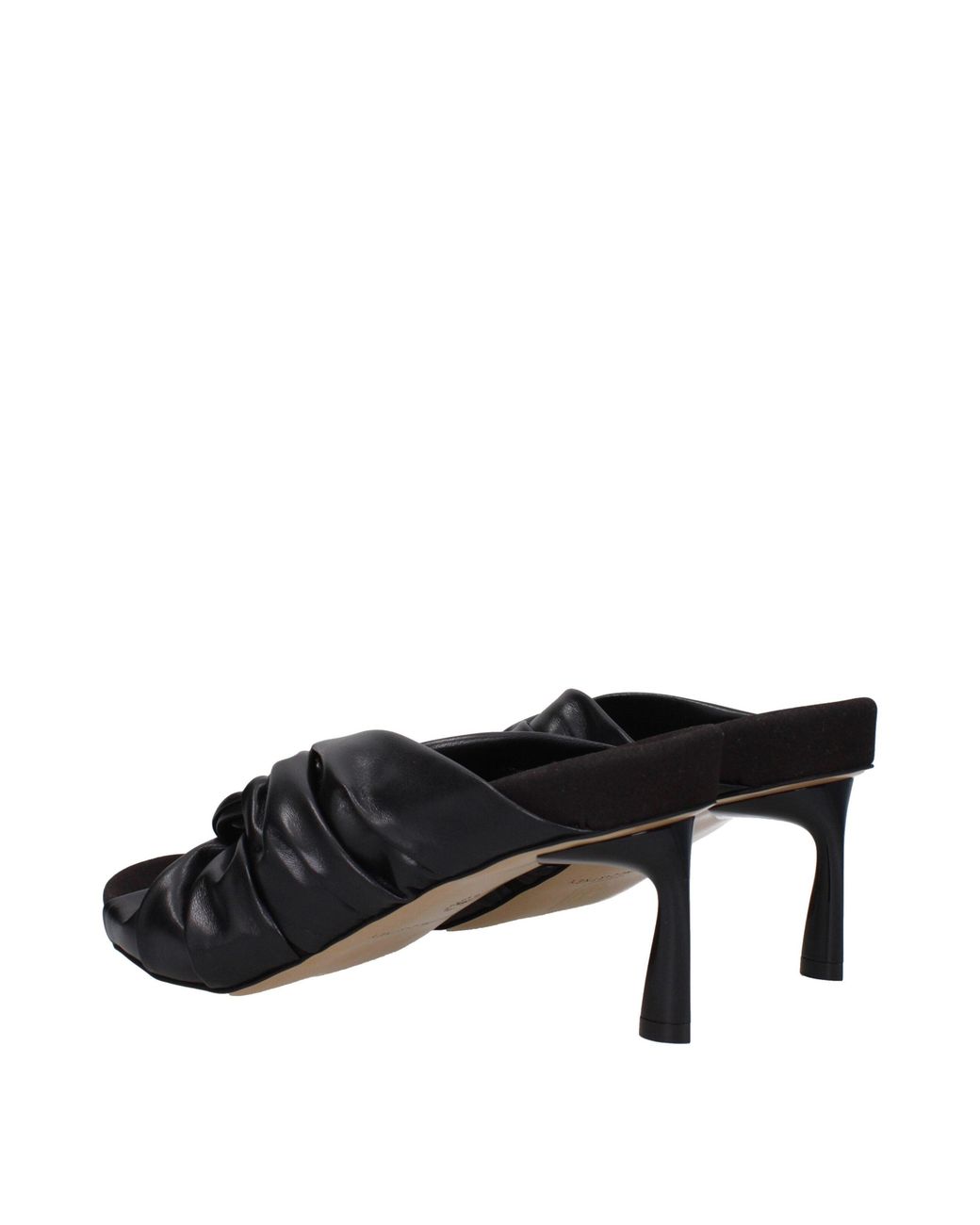 Stella McCartney Black Leather Stiletto Heel Sandals for men