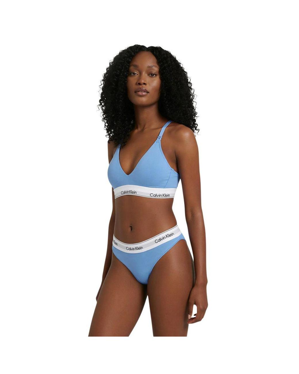Calvin Klein Blue Cotton Pantie