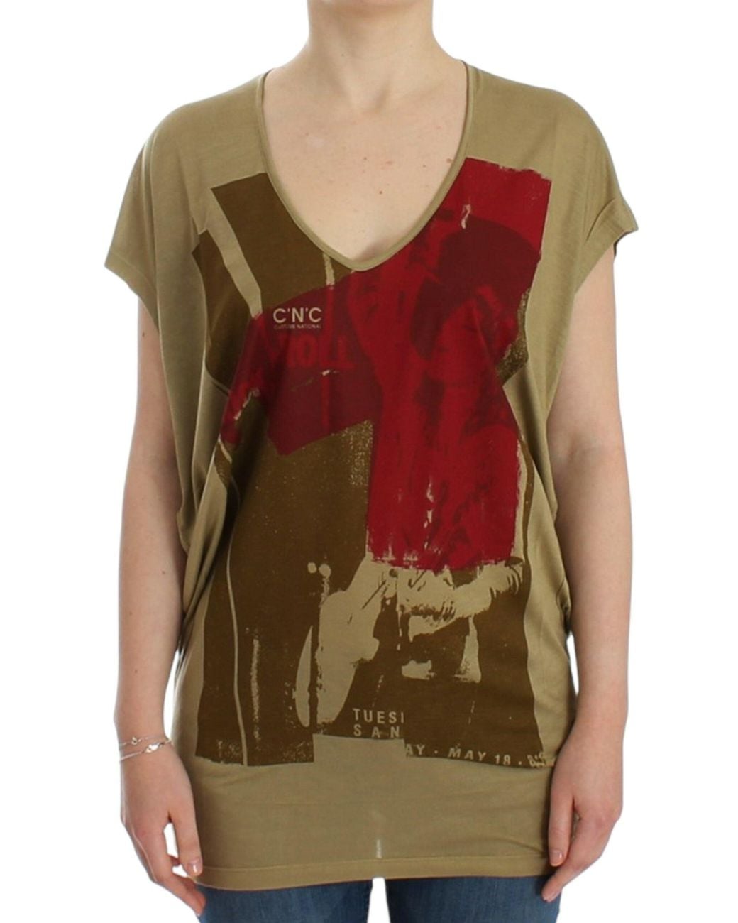 CoSTUME NATIONAL Red Print Shortsleeve T-Shirt