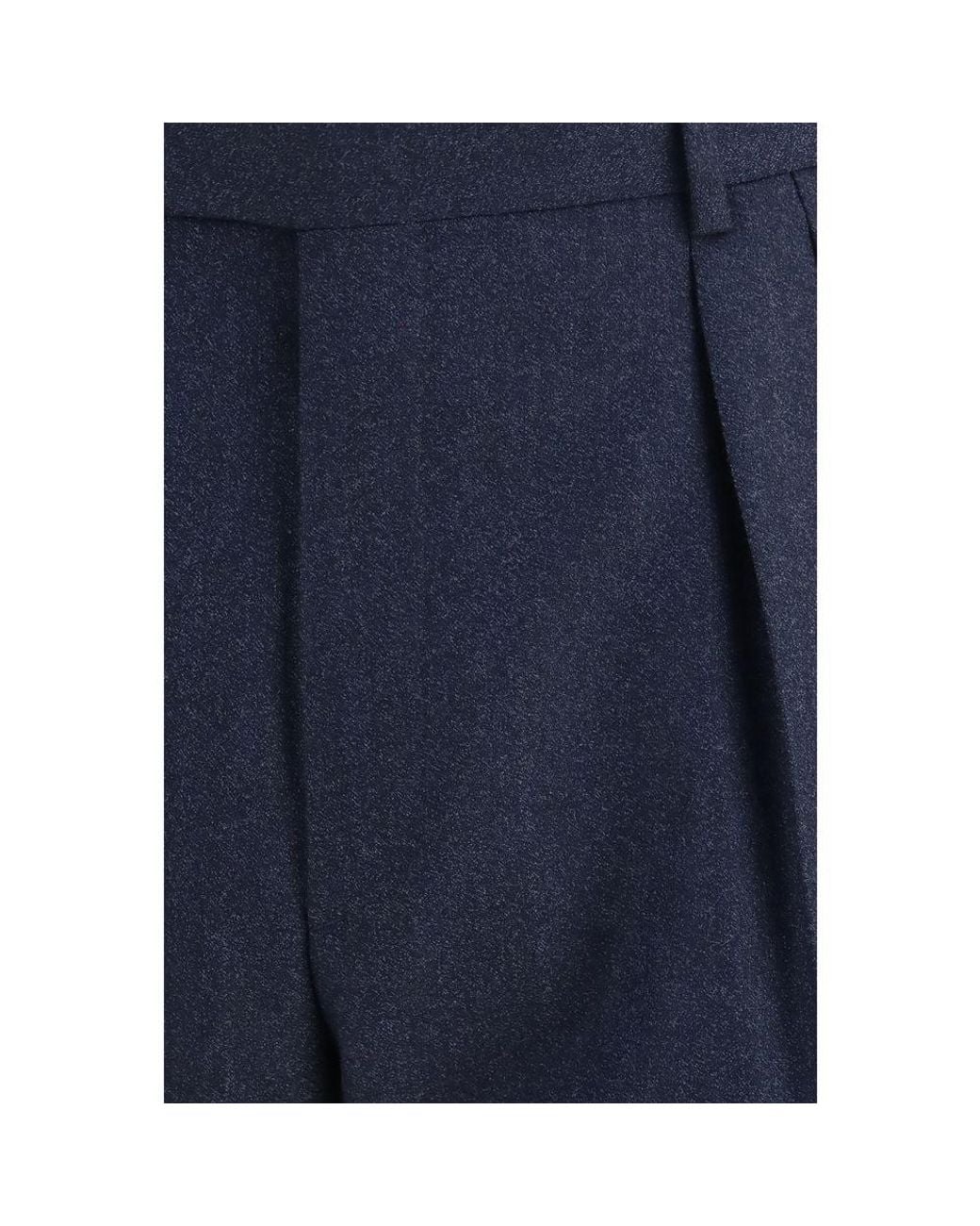 Brioni Blue Wool Oves Aries Casual Pants for men