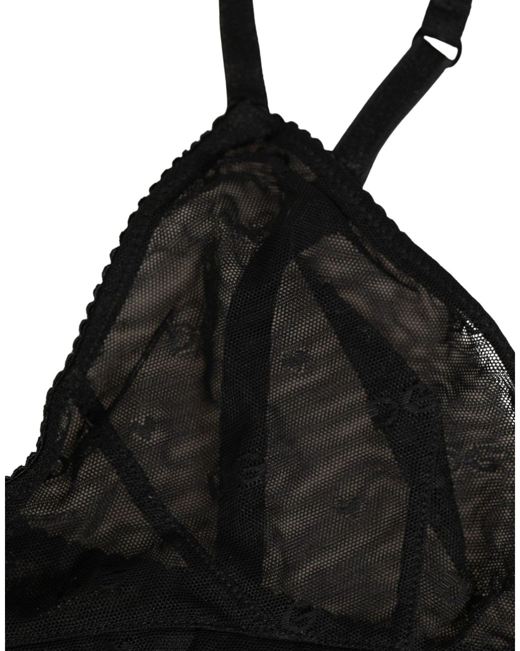Dolce & Gabbana Black Nylon Stretch Soft Cup Brassiere Underwear Elastane Clothing