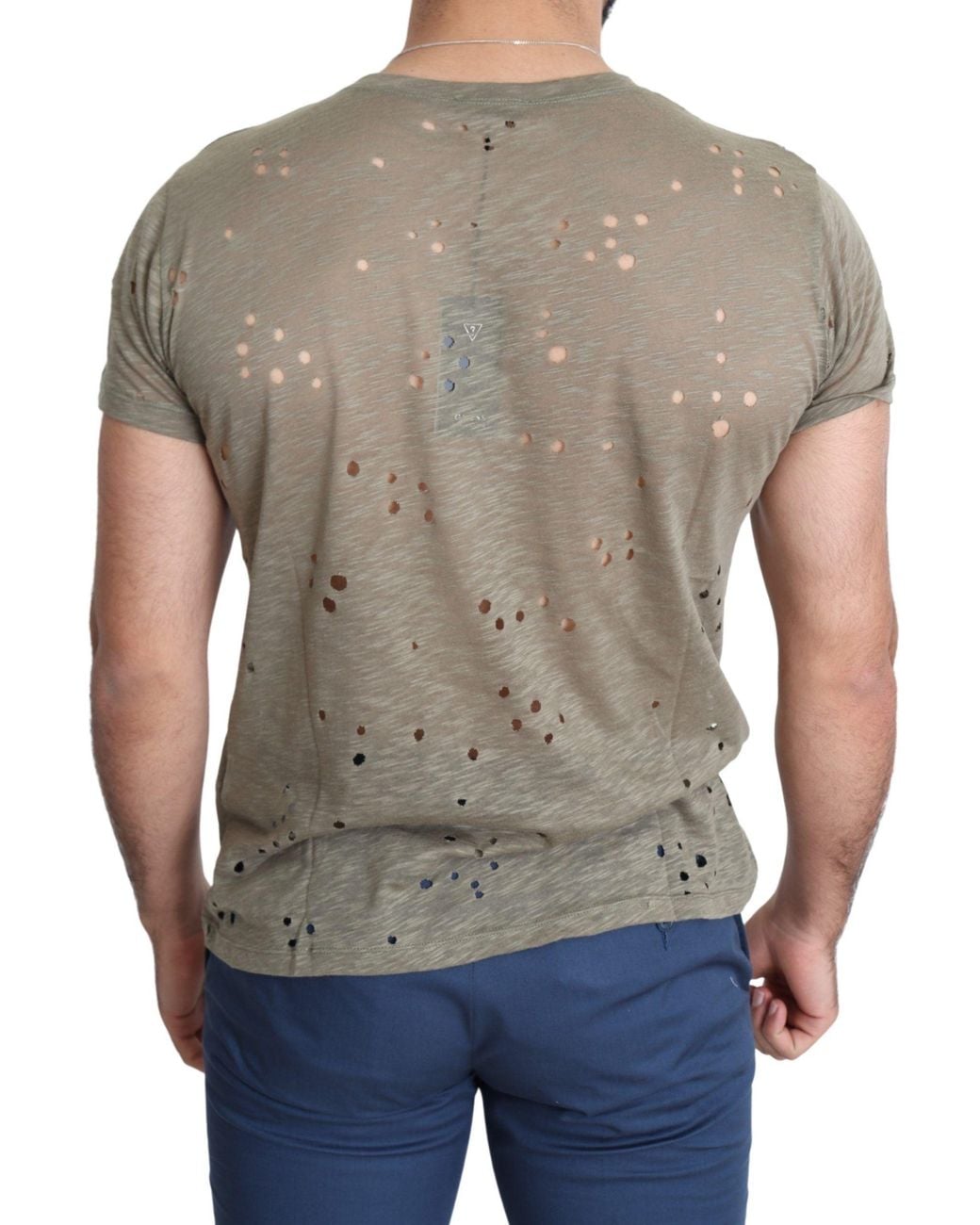Guess Gray Chic Cotton Stretch Tee for men