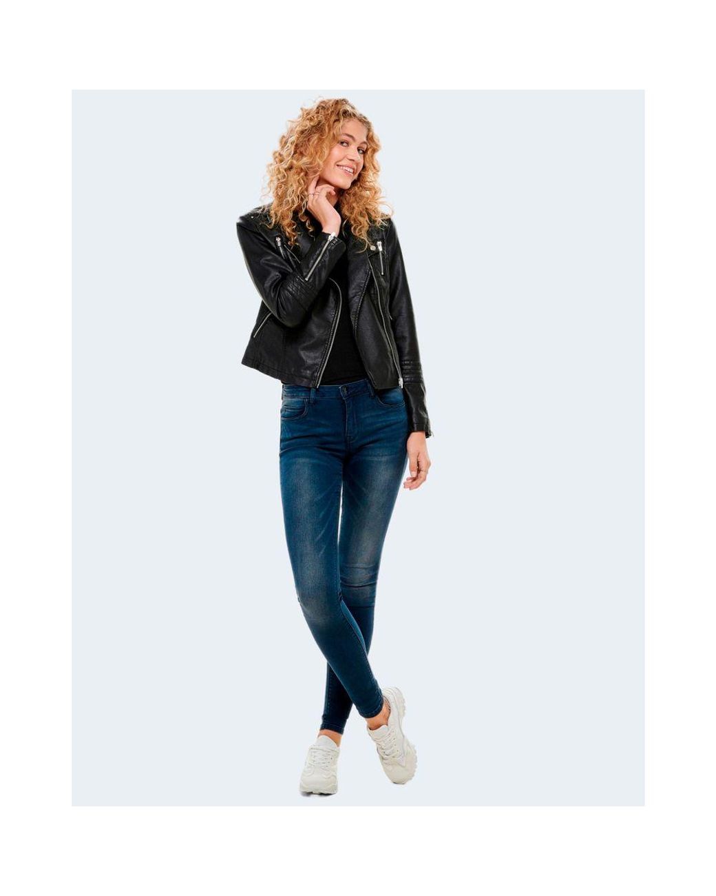 ONLY Black Viscose Jackets & Coat