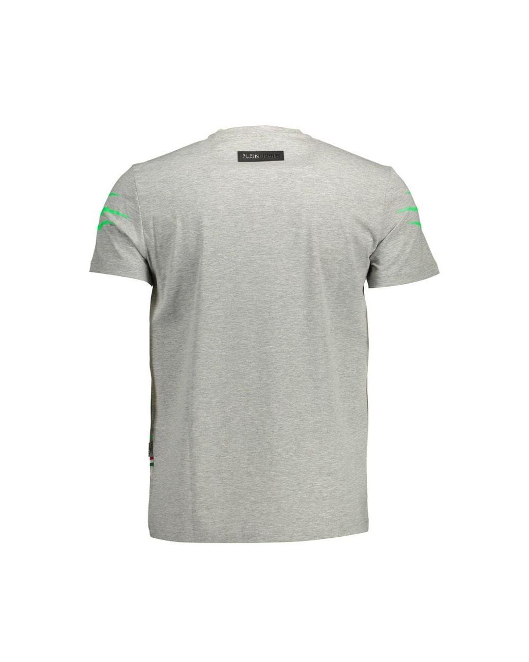 Philipp Plein Green Cotton T-Shirt for men