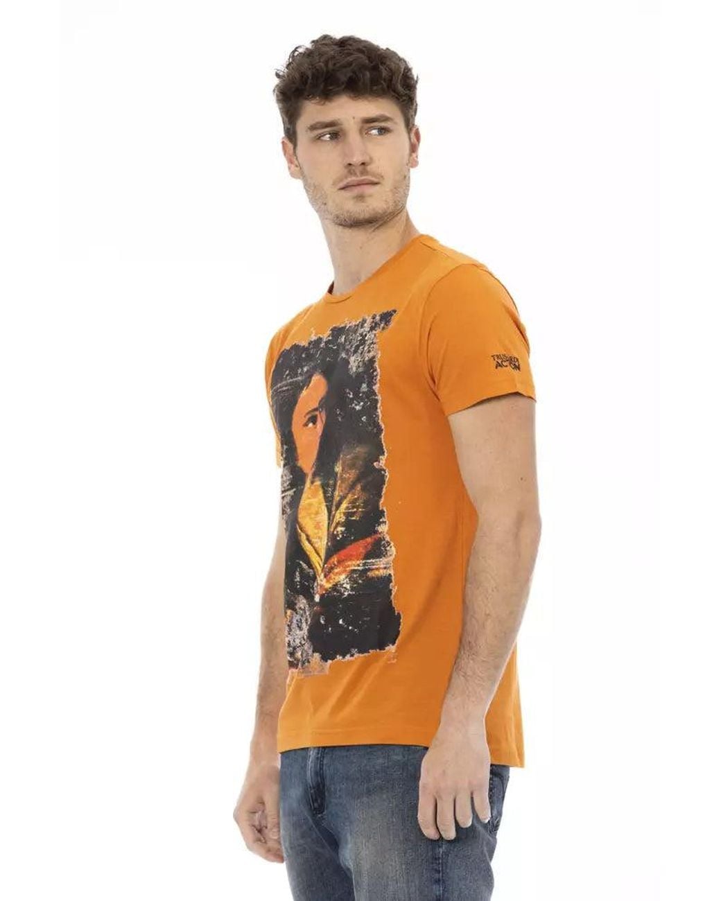 TRUSSARDI ACTION Orange Cotton Men's T for men