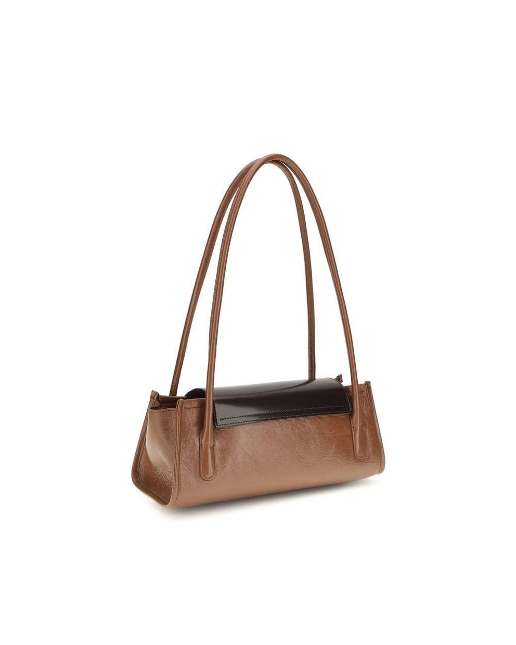 Marni Brown Calf Leather Bos Taurus Shoulder Bag