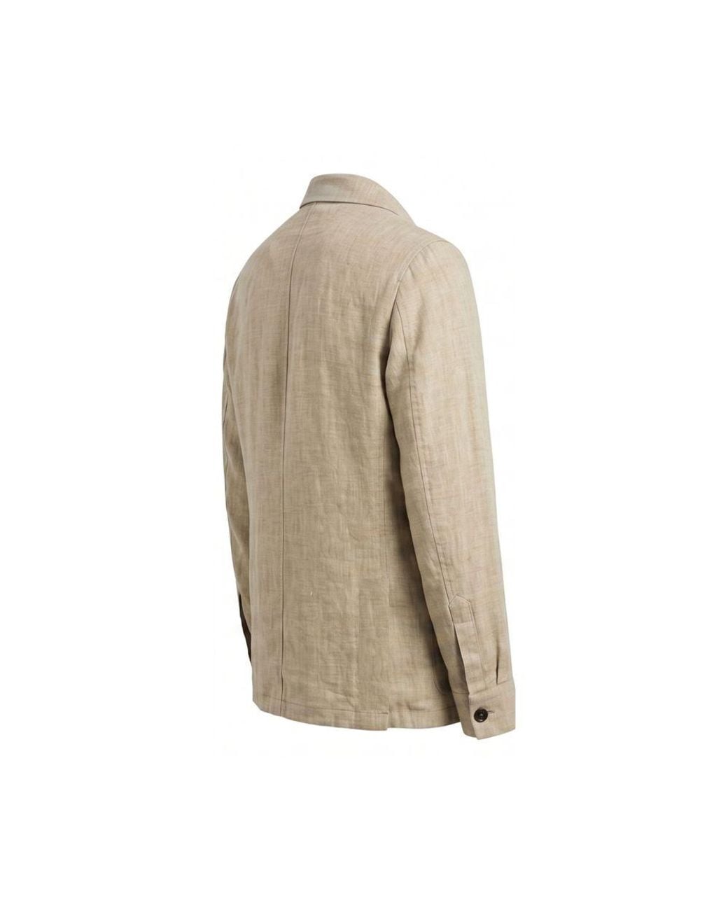 Malo Natural Beige Linen Men Jacket for men
