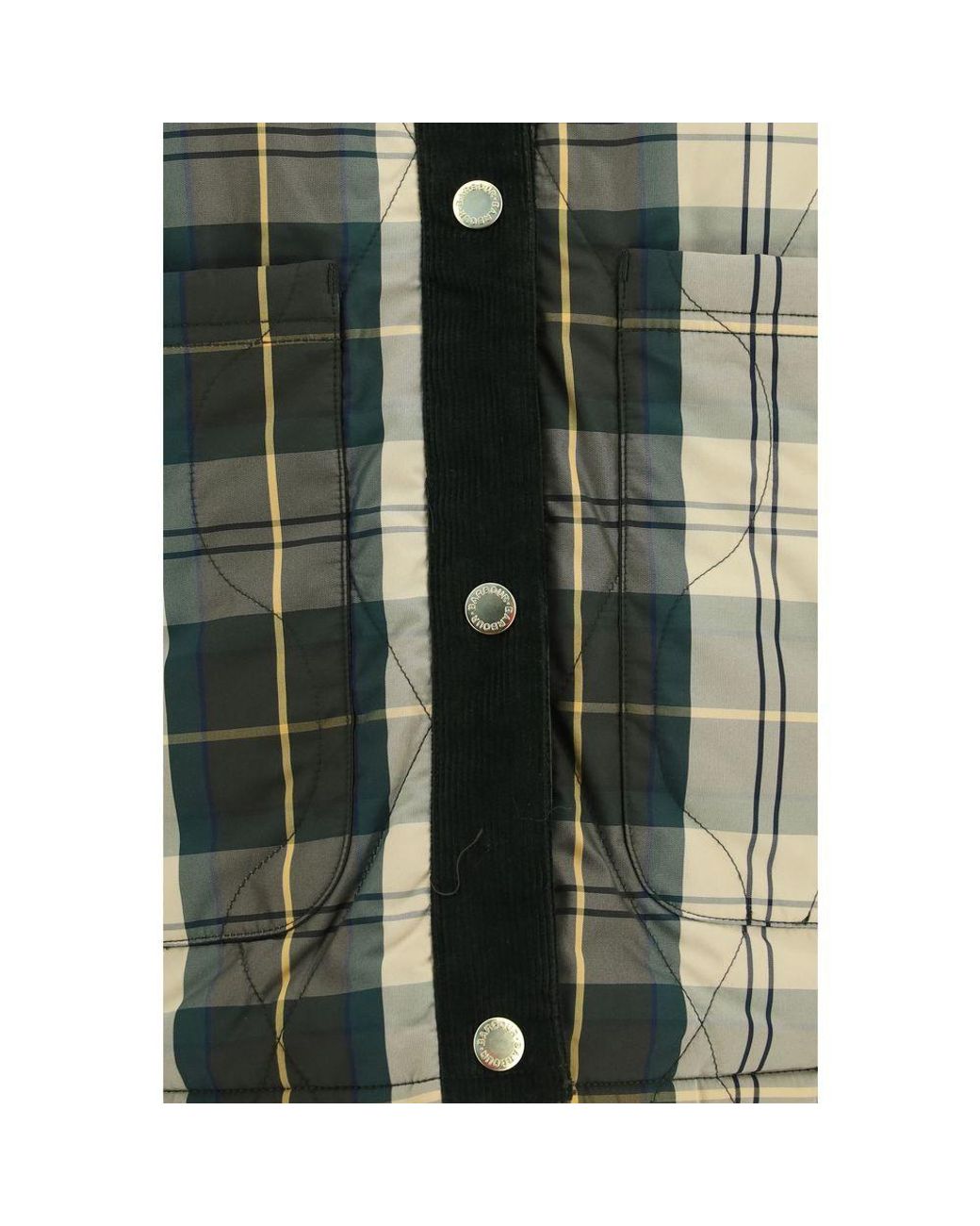 Barbour Green Bicolor Polyester Shell Jacket
