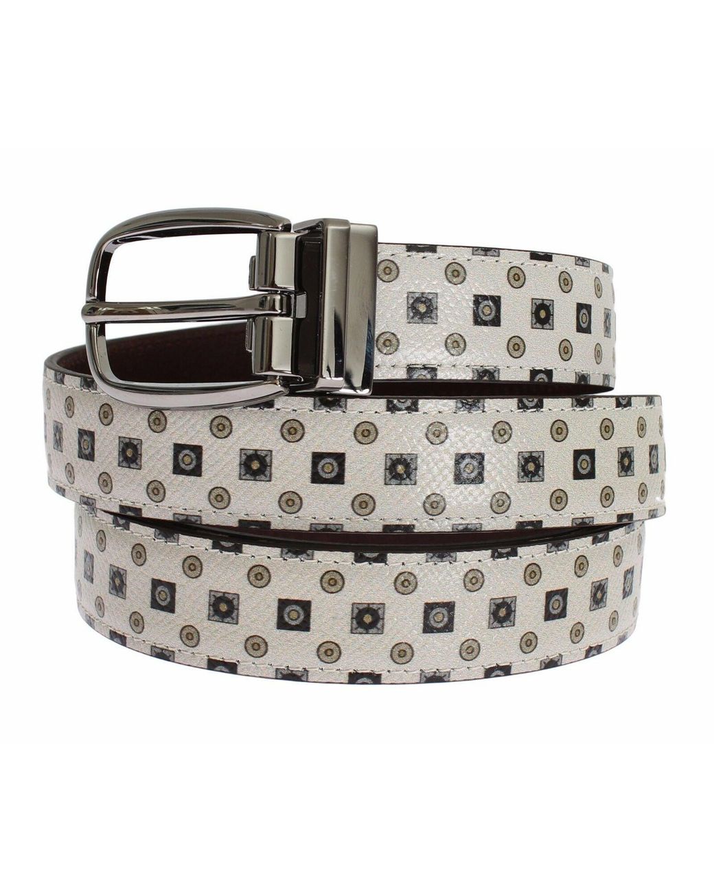 Dolce & Gabbana Black Dolce Gabbana White Silk Bowtie Leather Belt Gift Box for men
