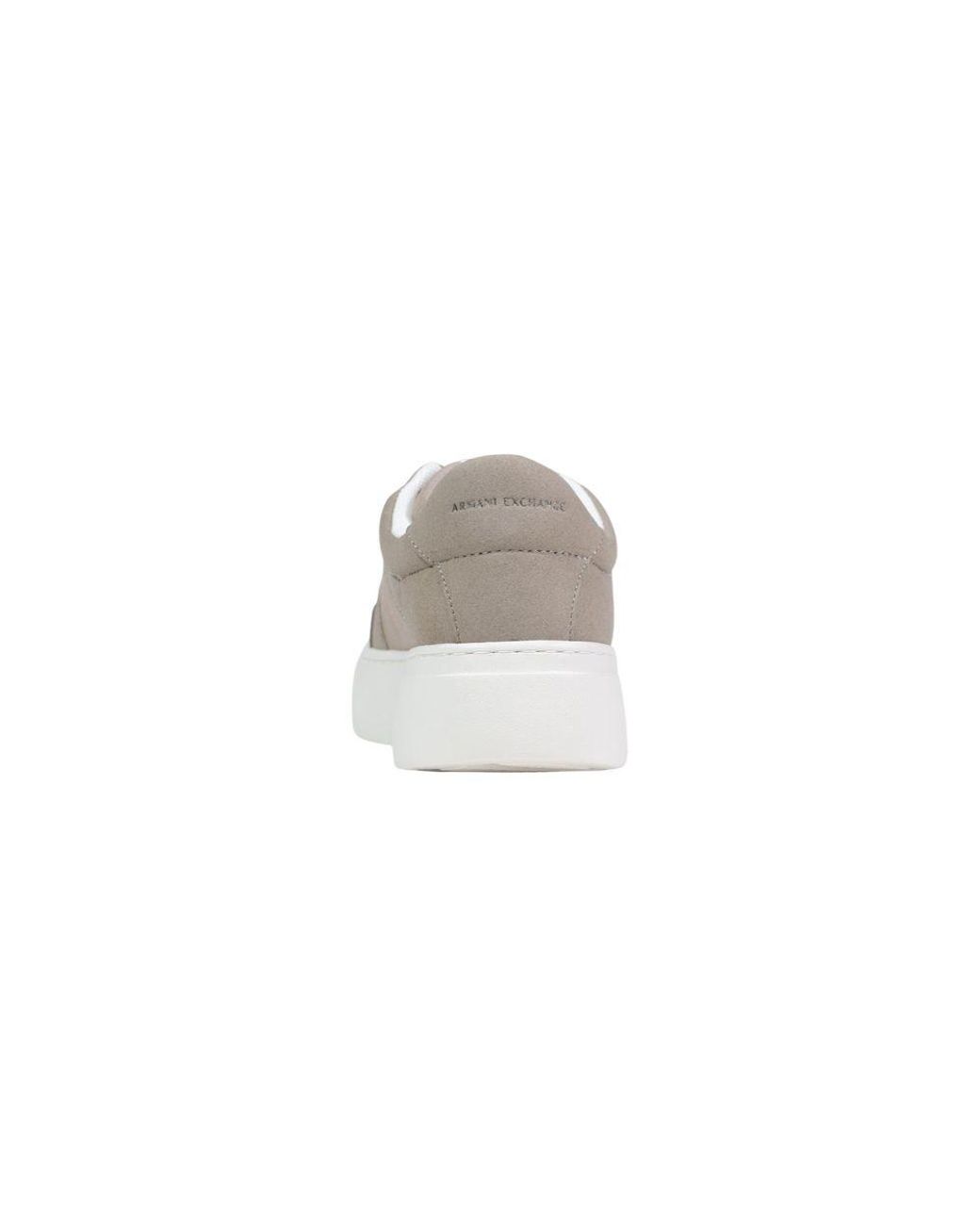 ARMANI EXCHANGE White Brown Polyamide Athletic Sneakers