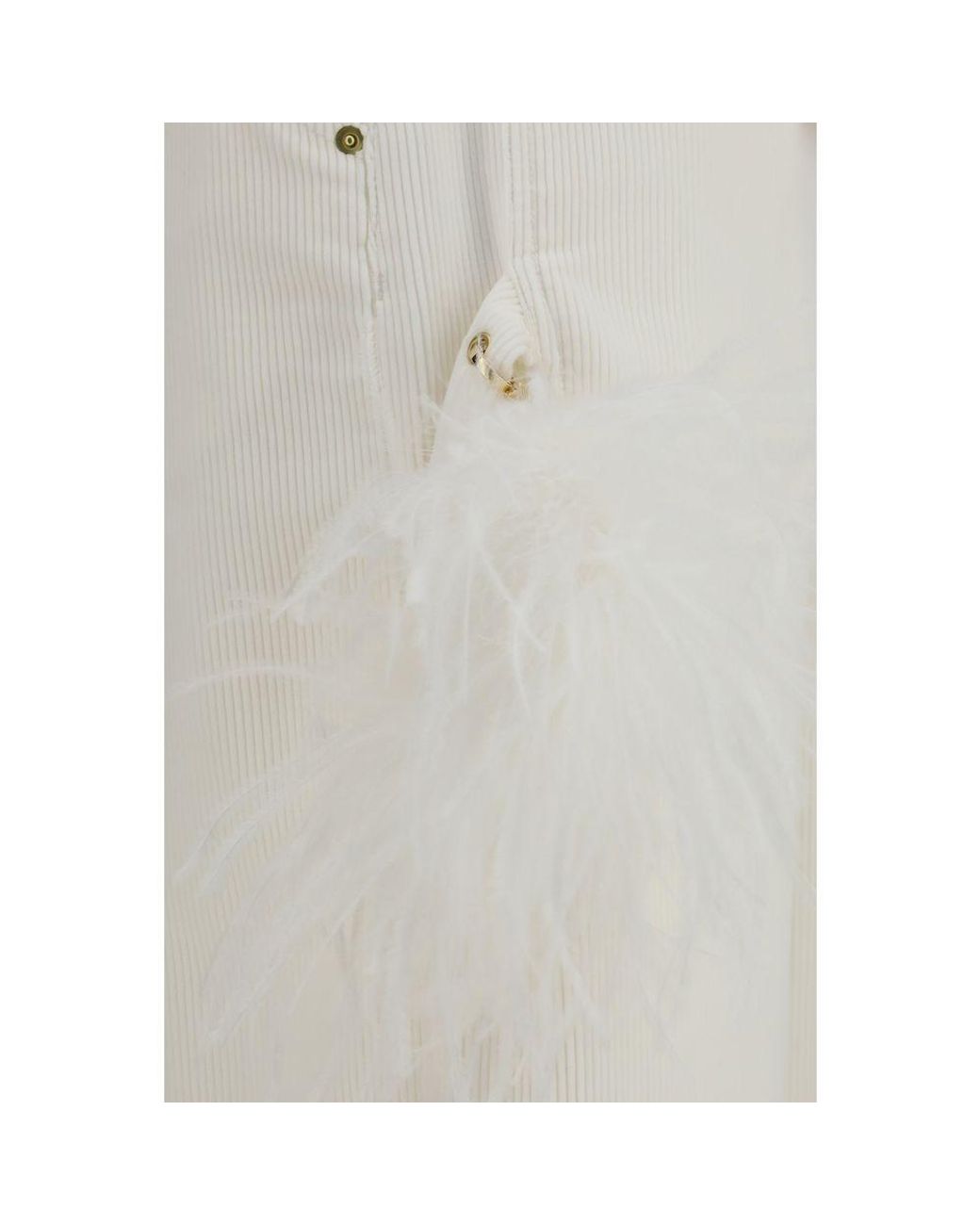 DARKPARK White Cotton Casual Pants