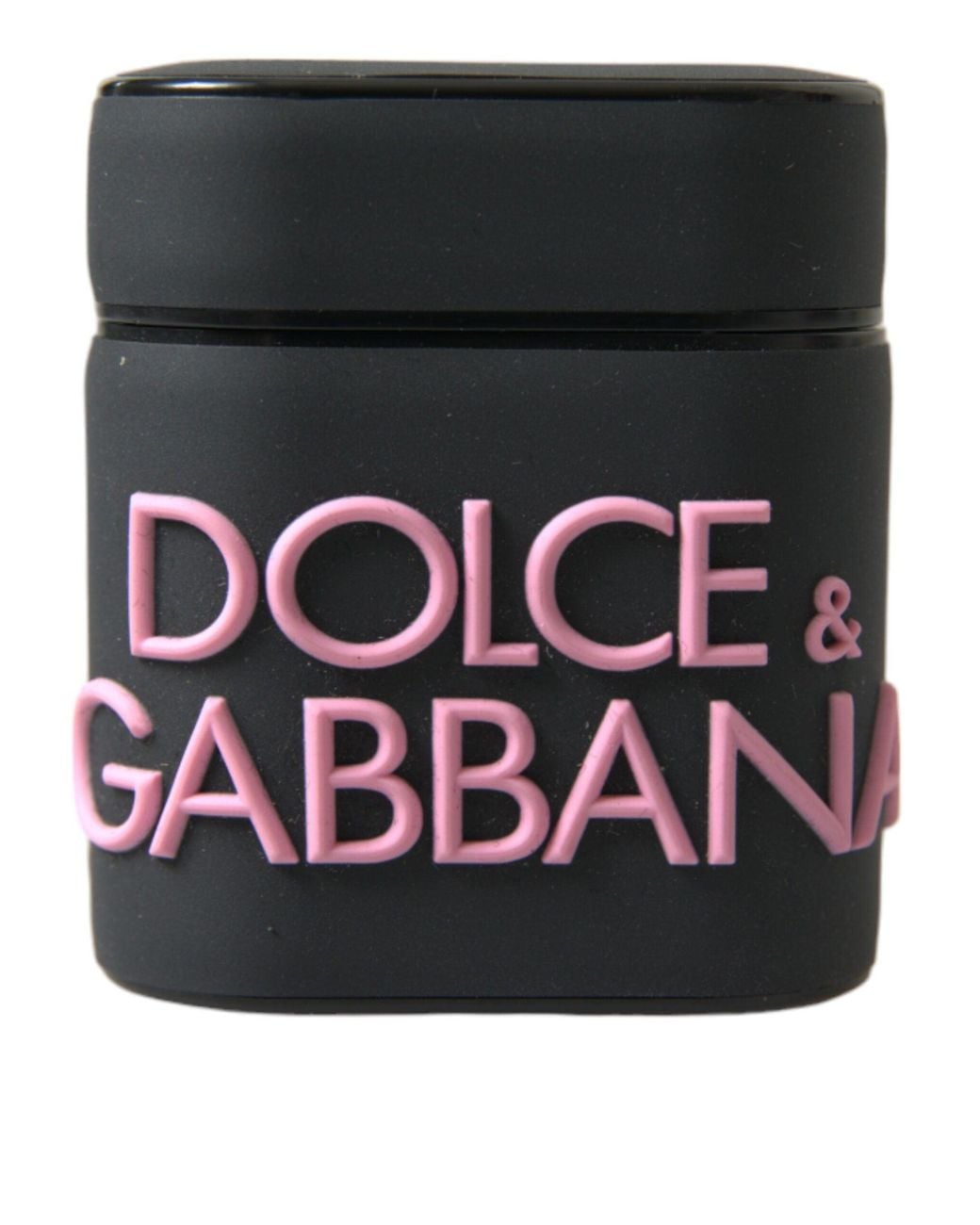 Dolce & Gabbana Black Silicone Embossed Logo Airpods Case