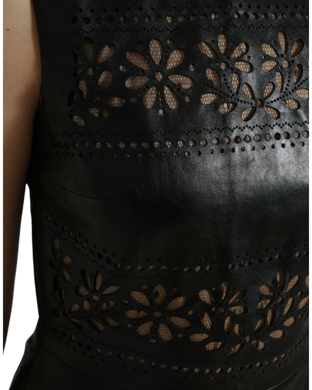RED Valentino Shiny Black Nylon Cut Out A
