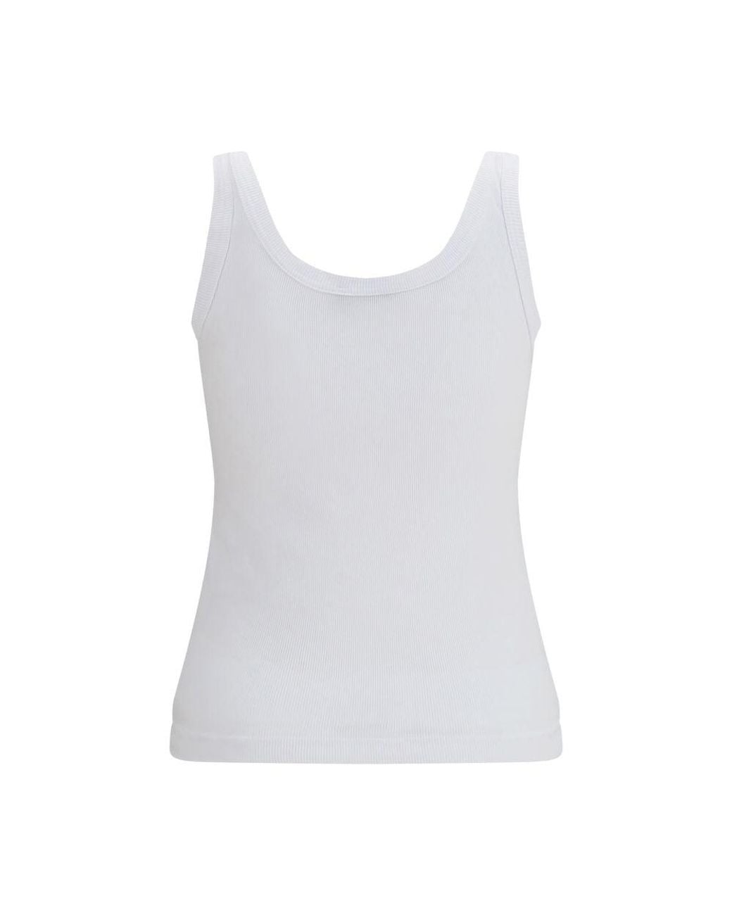 Dolce & Gabbana White Cotton Tank Tops