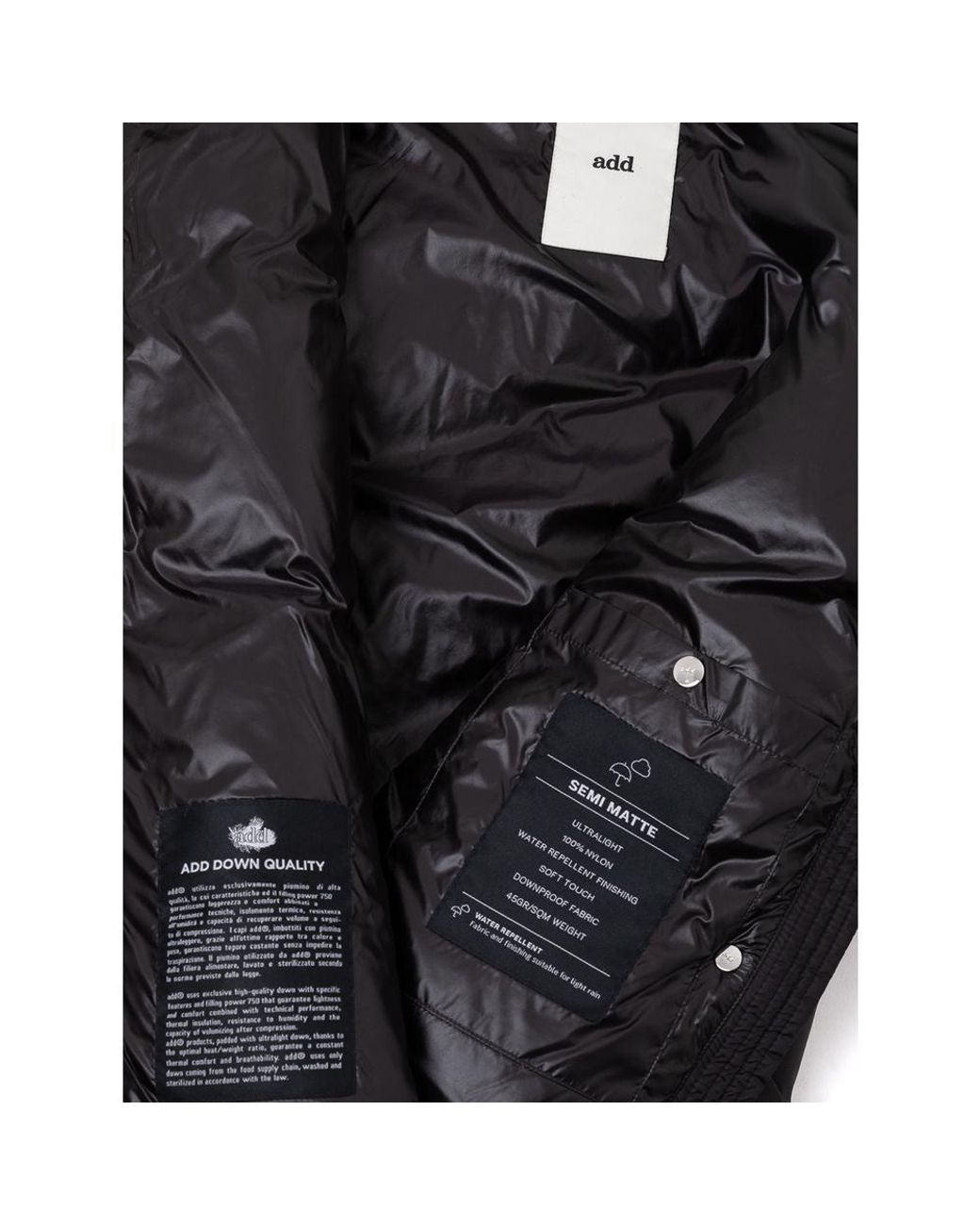 Add Black Polyamide Jackets & Coat