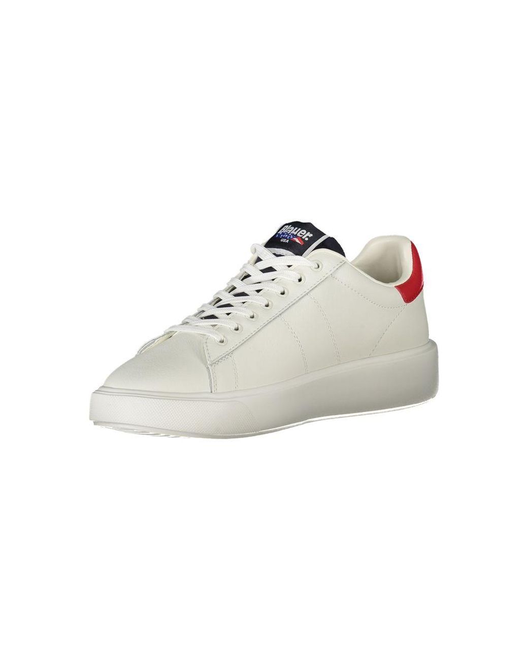 Blauer White Leather Sneaker for men